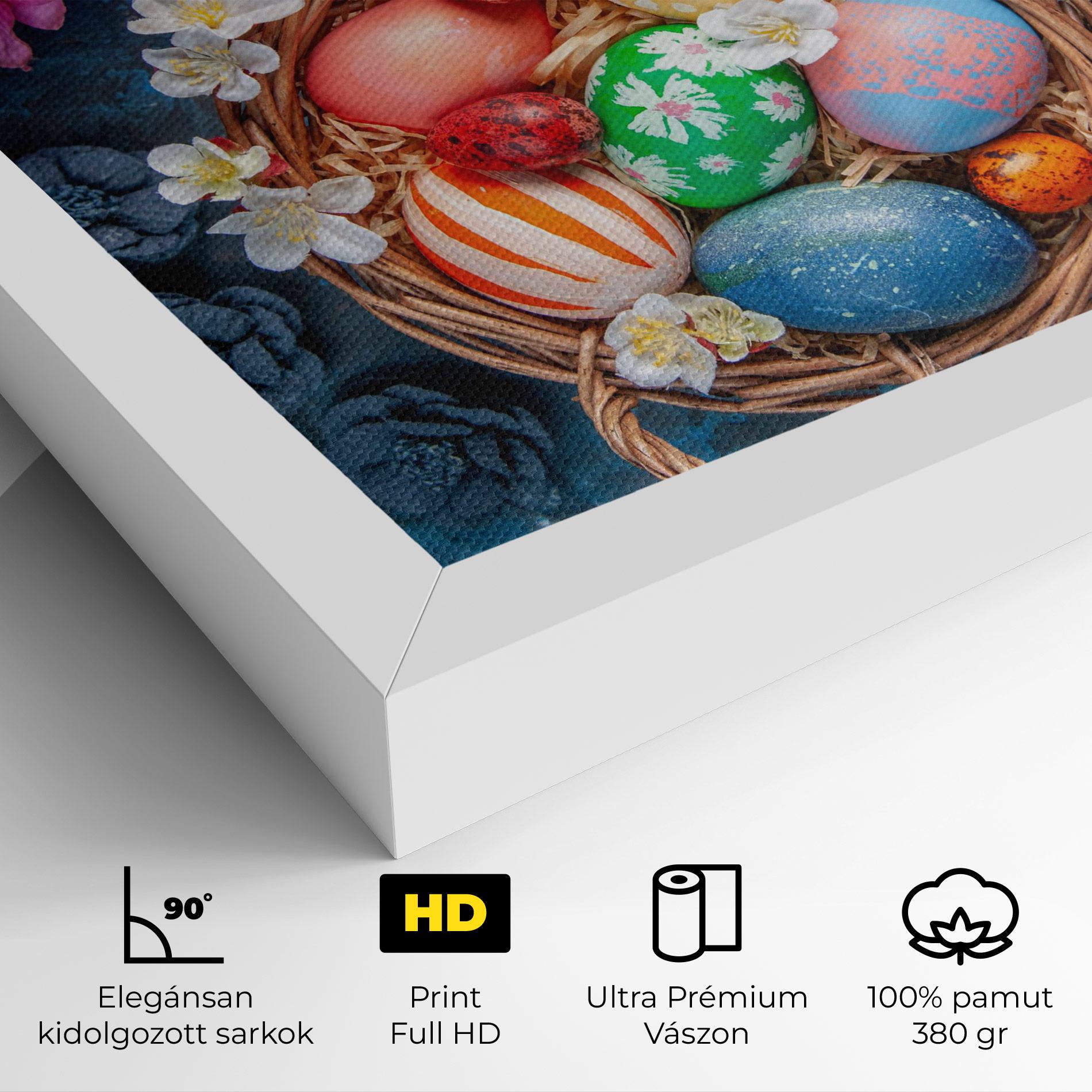 Vászonkép Colored Easter Eggs mockup 4