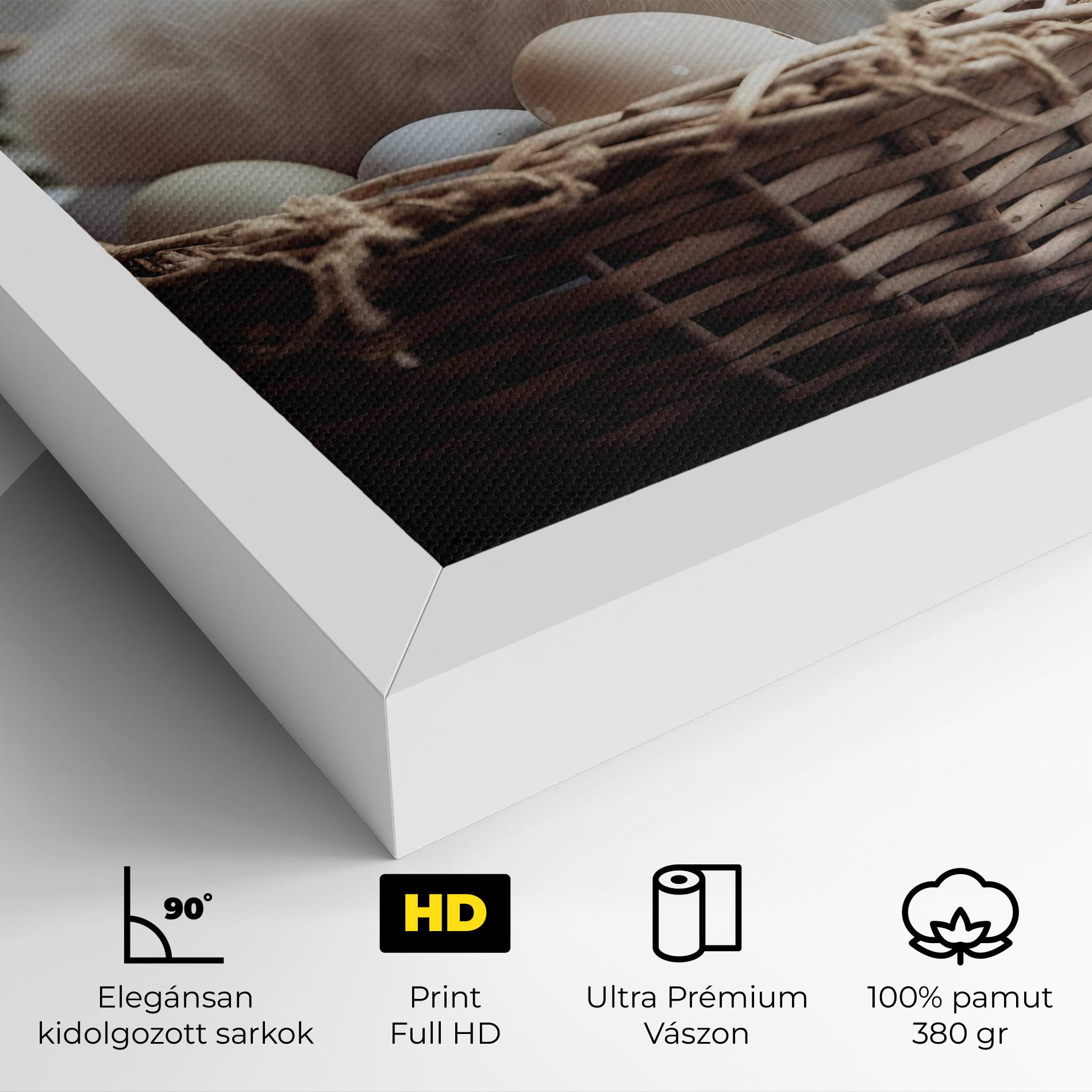 Vászonkép Cute White Easter Eggs mockup 4