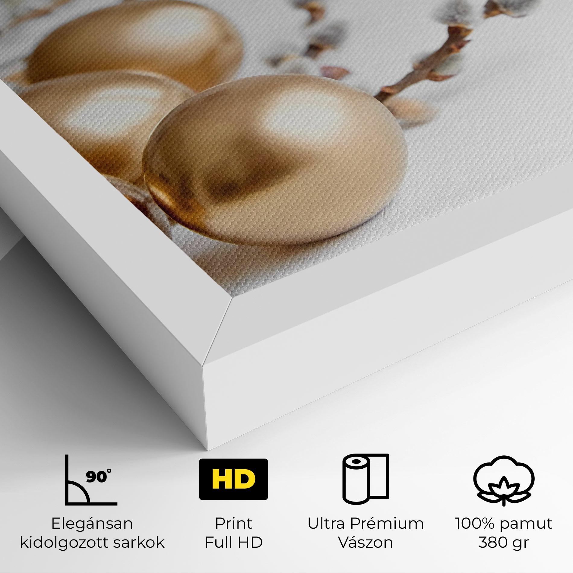 Vászonkép Easter Gold Eggs mockup 4