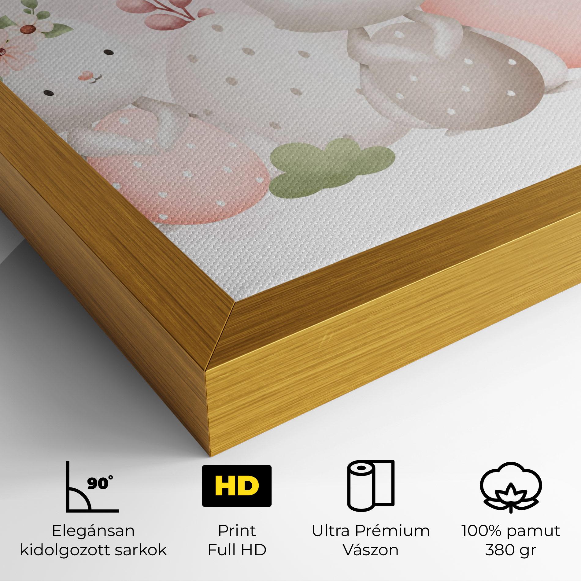 Vászonkép Bunny With Hat mockup 4