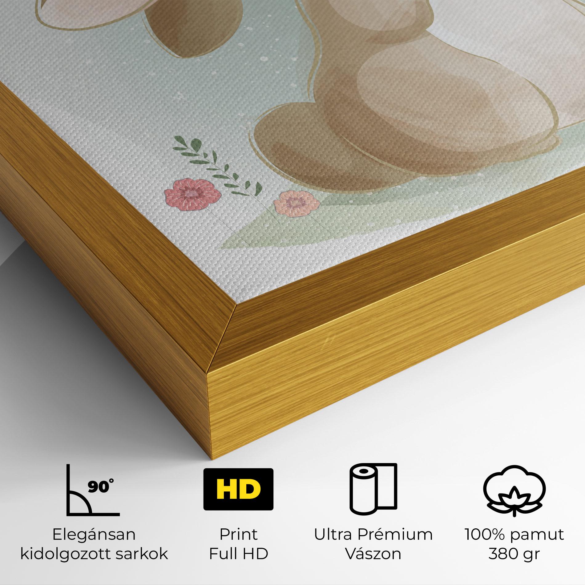 Vászonkép Butterfly On Bunny Nose mockup 4