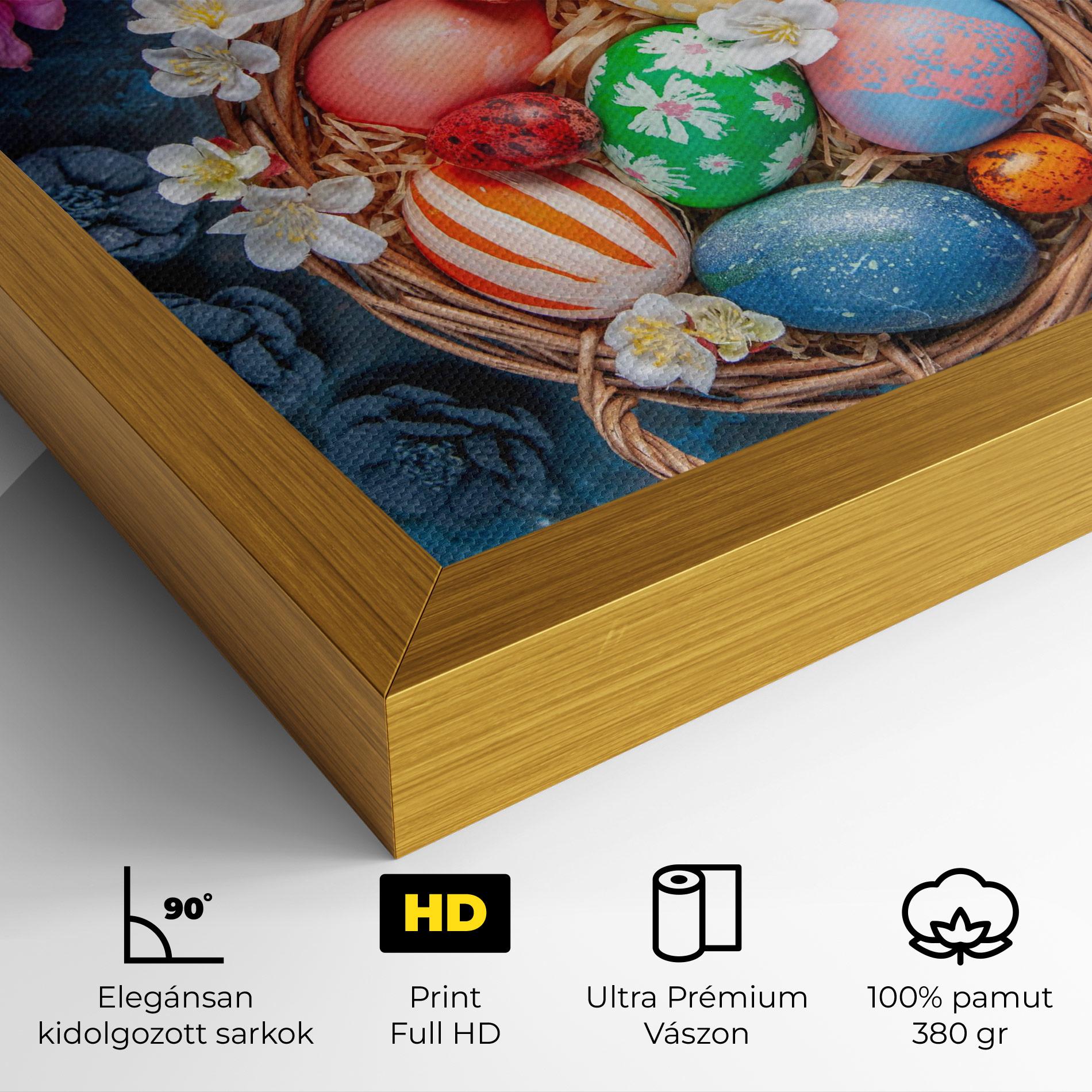 Vászonkép Colored Easter Eggs mockup 4