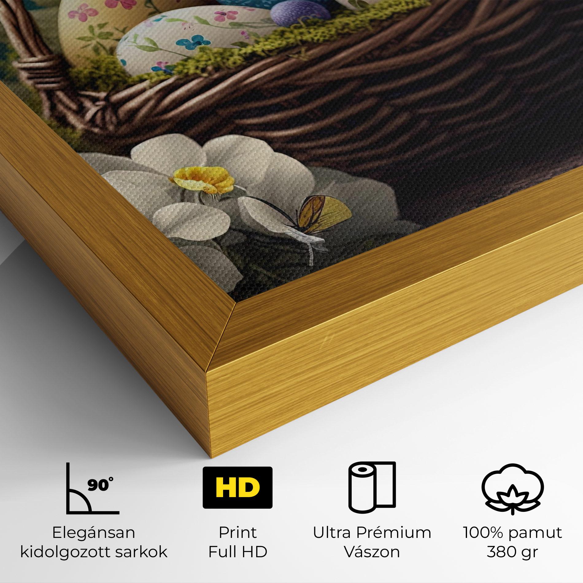 Vászonkép Easter Eggs Butterfly mockup 4