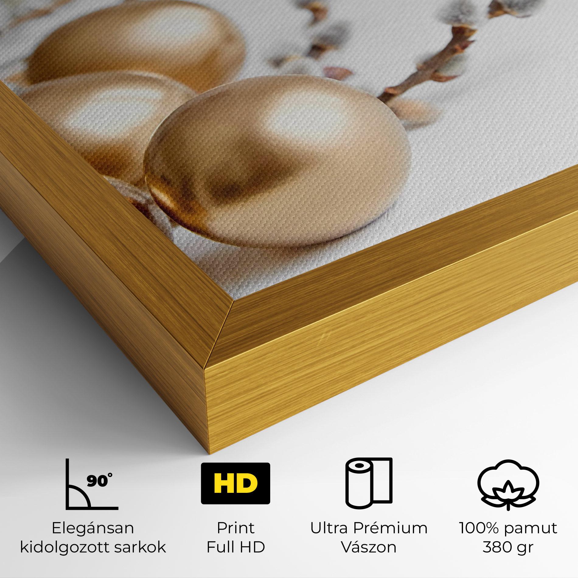 Vászonkép Easter Gold Eggs mockup 4