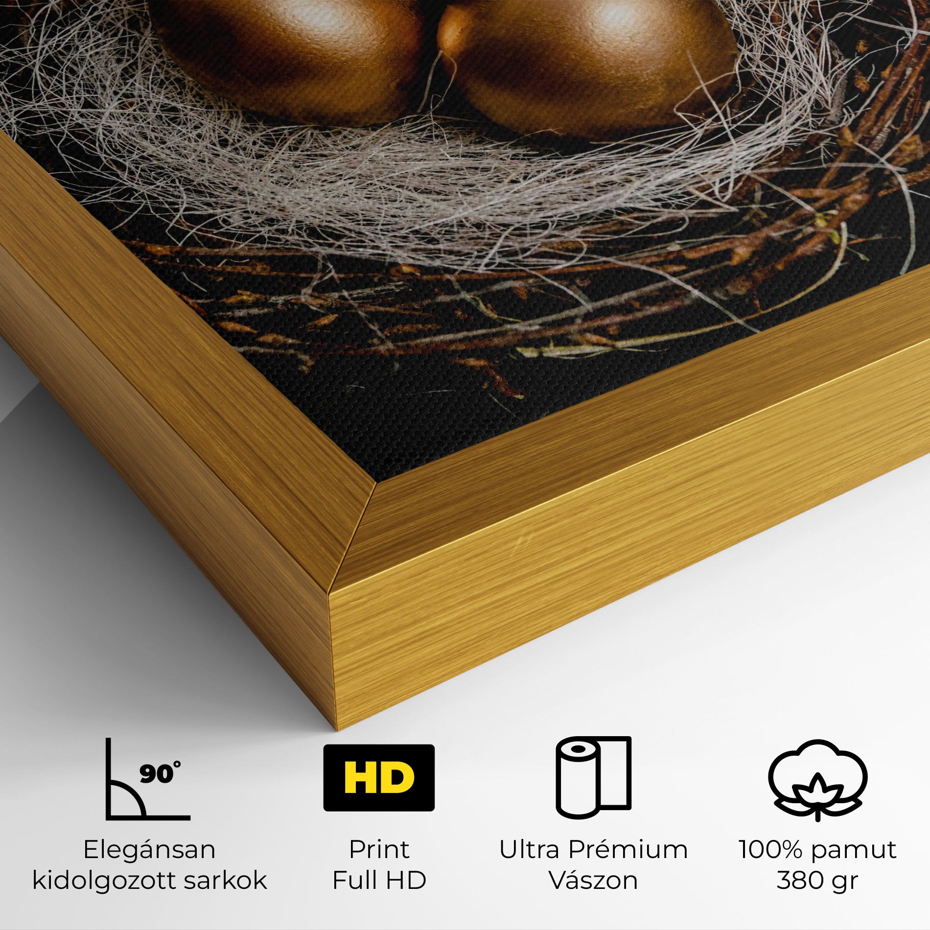 Pretty Golden Easter Eggs mockup 4