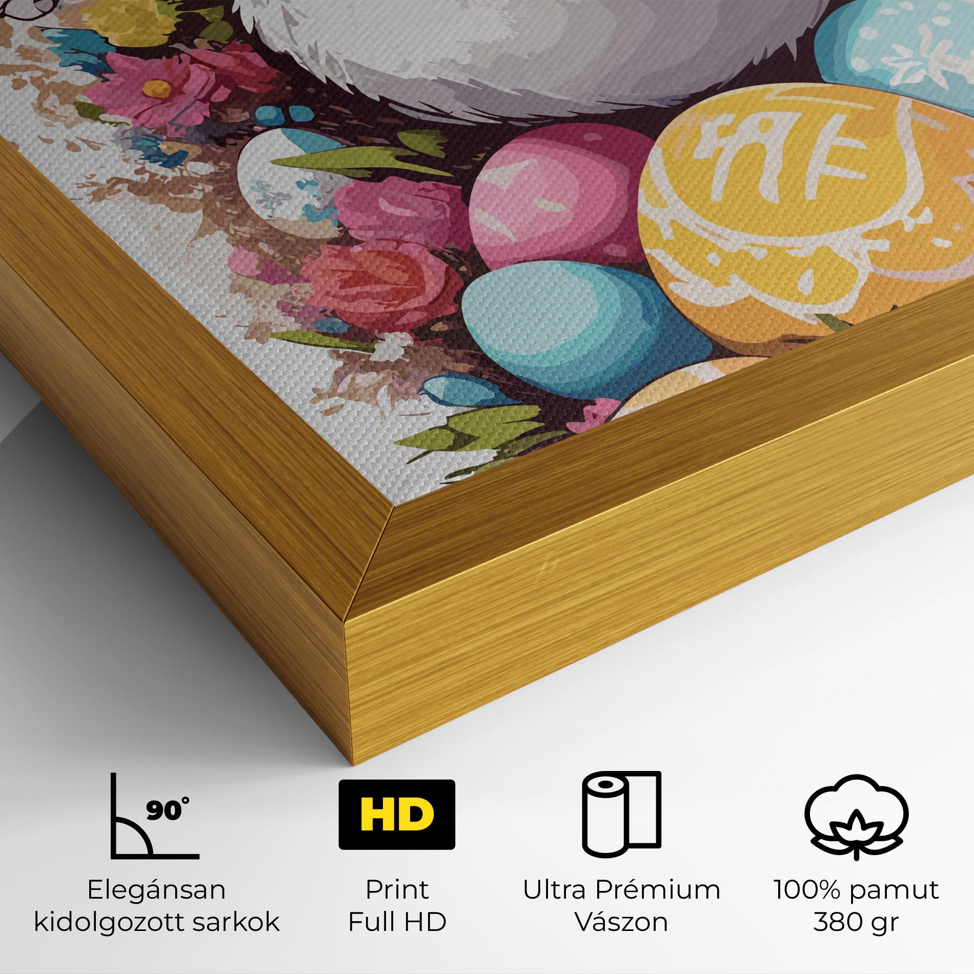 Vászonkép White Easter Bunny mockup 4