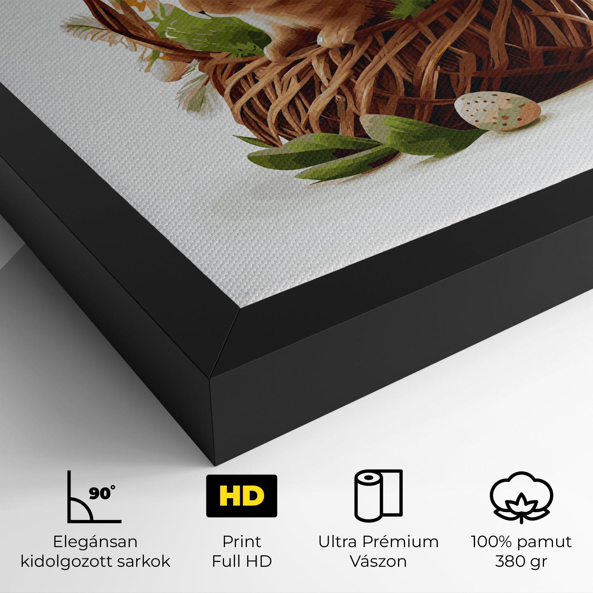 Vászonkép Bunny In Basket mockup 4