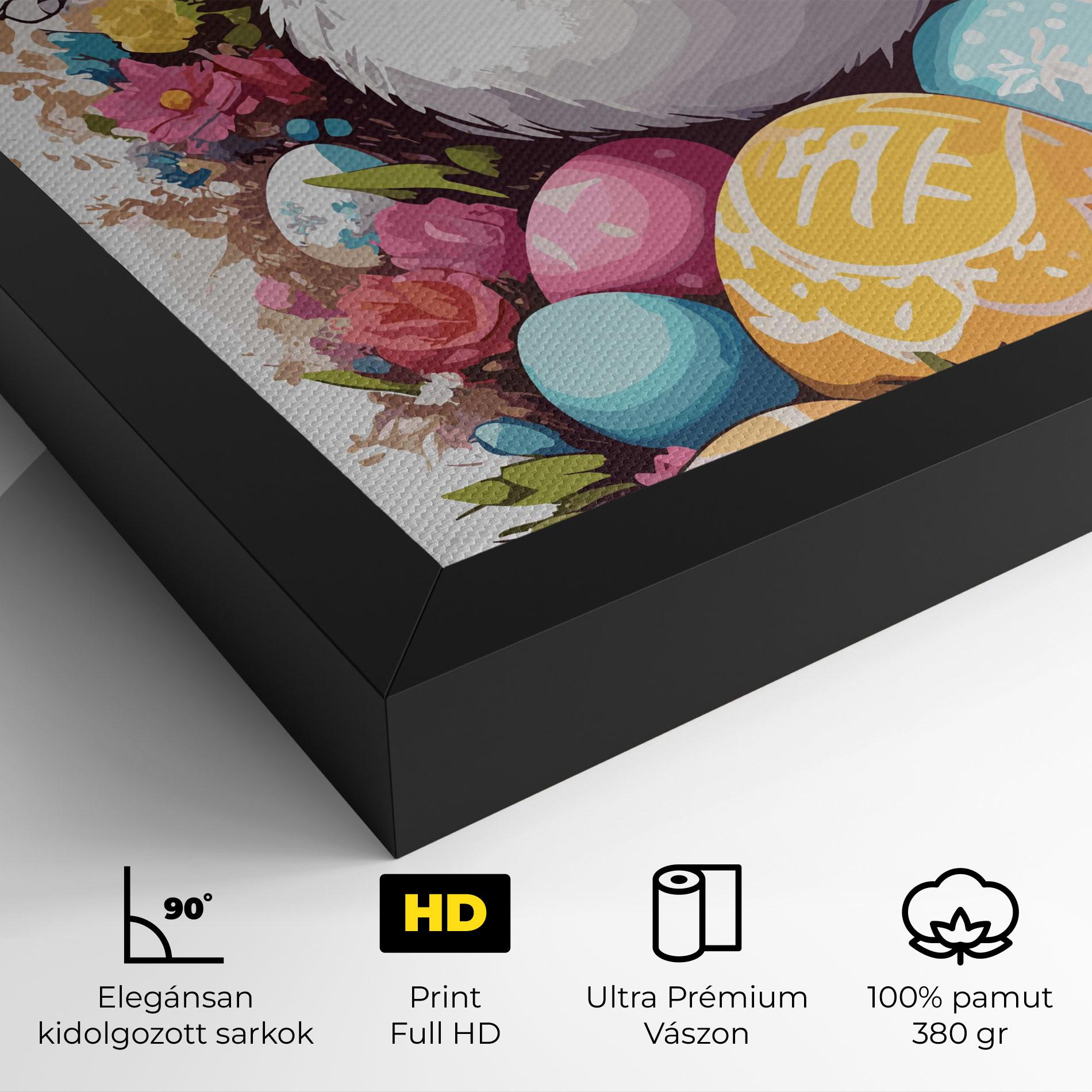 Vászonkép White Easter Bunny mockup 4