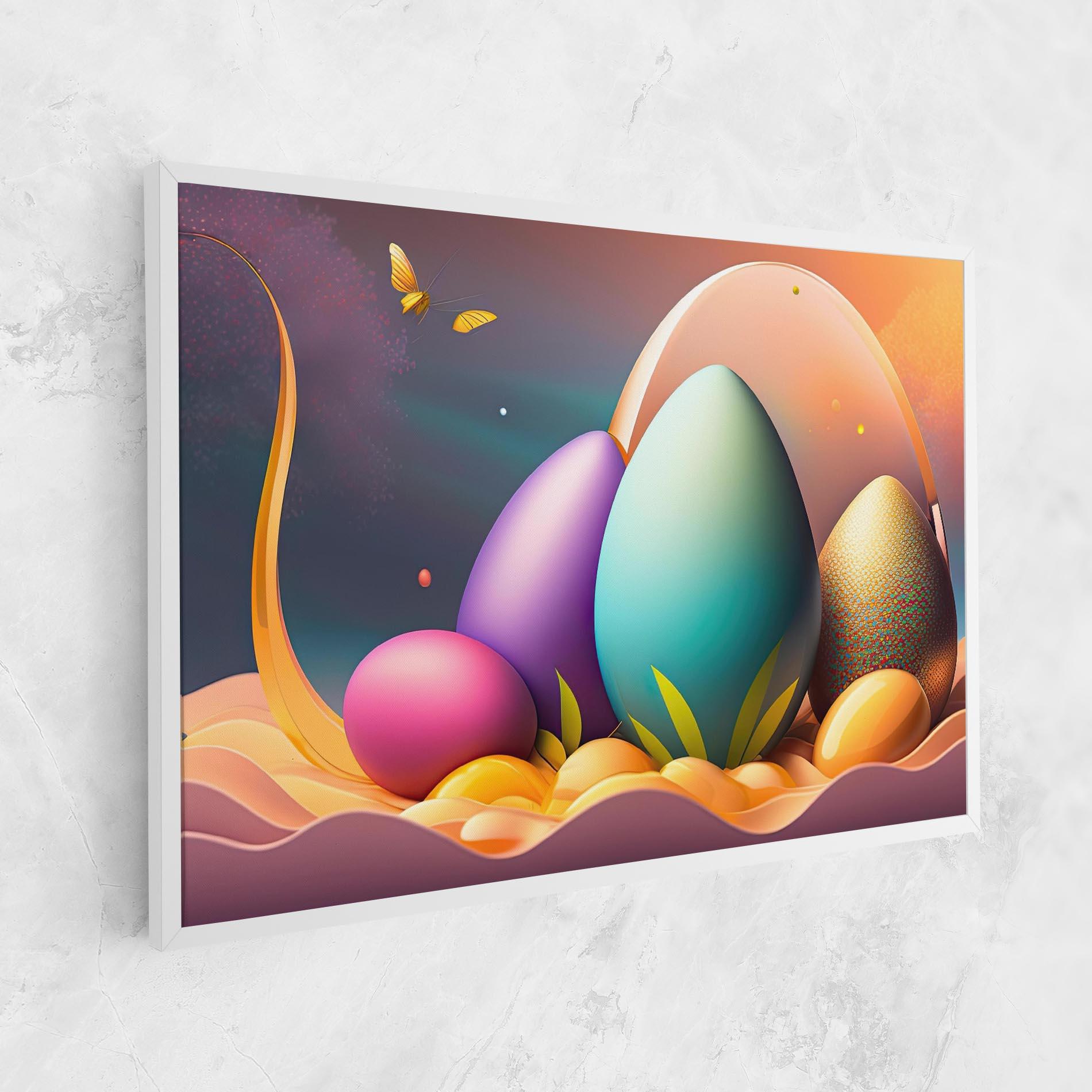 Vászonkép Big Blue Easter Egg mockup 1