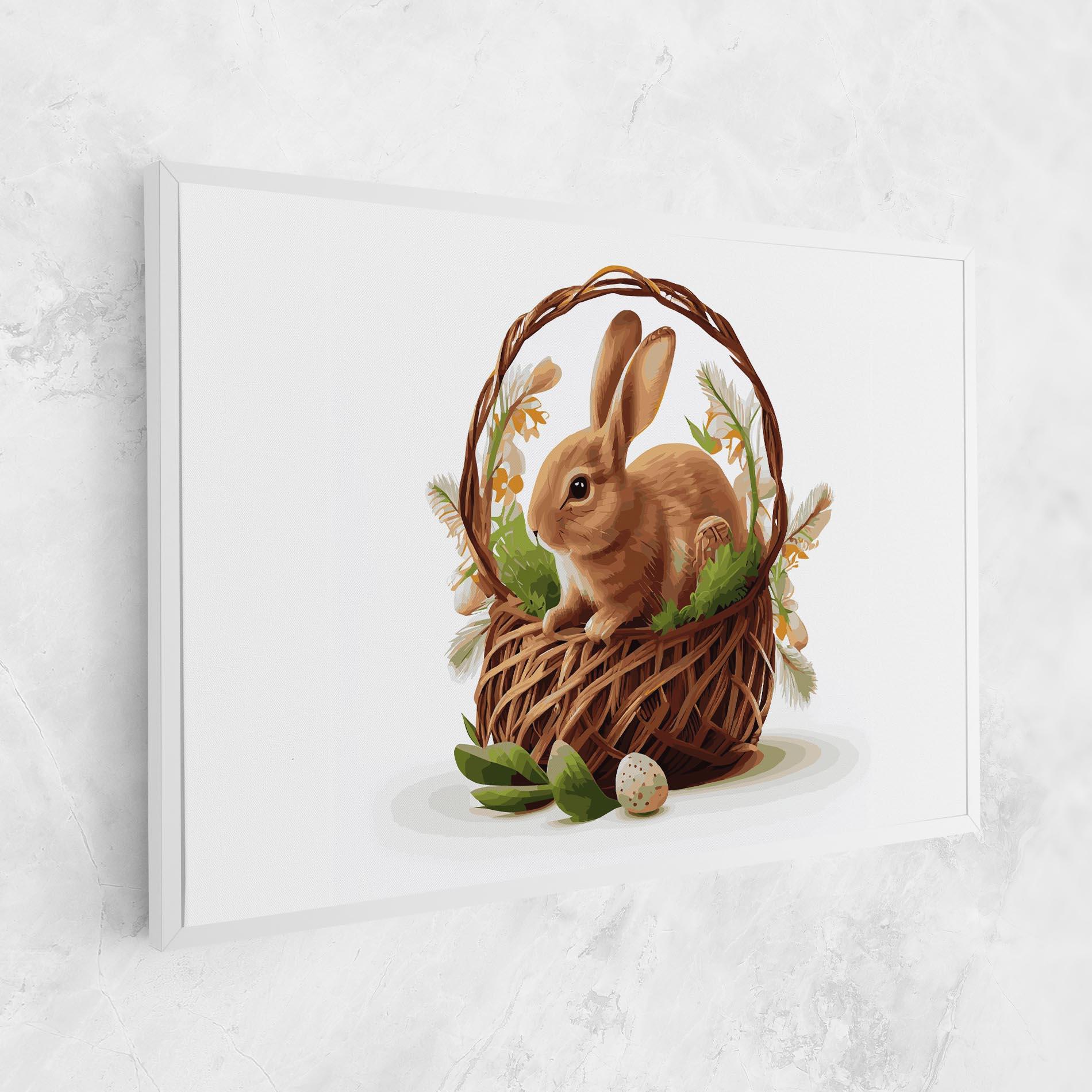 Vászonkép Bunny In Basket mockup 1