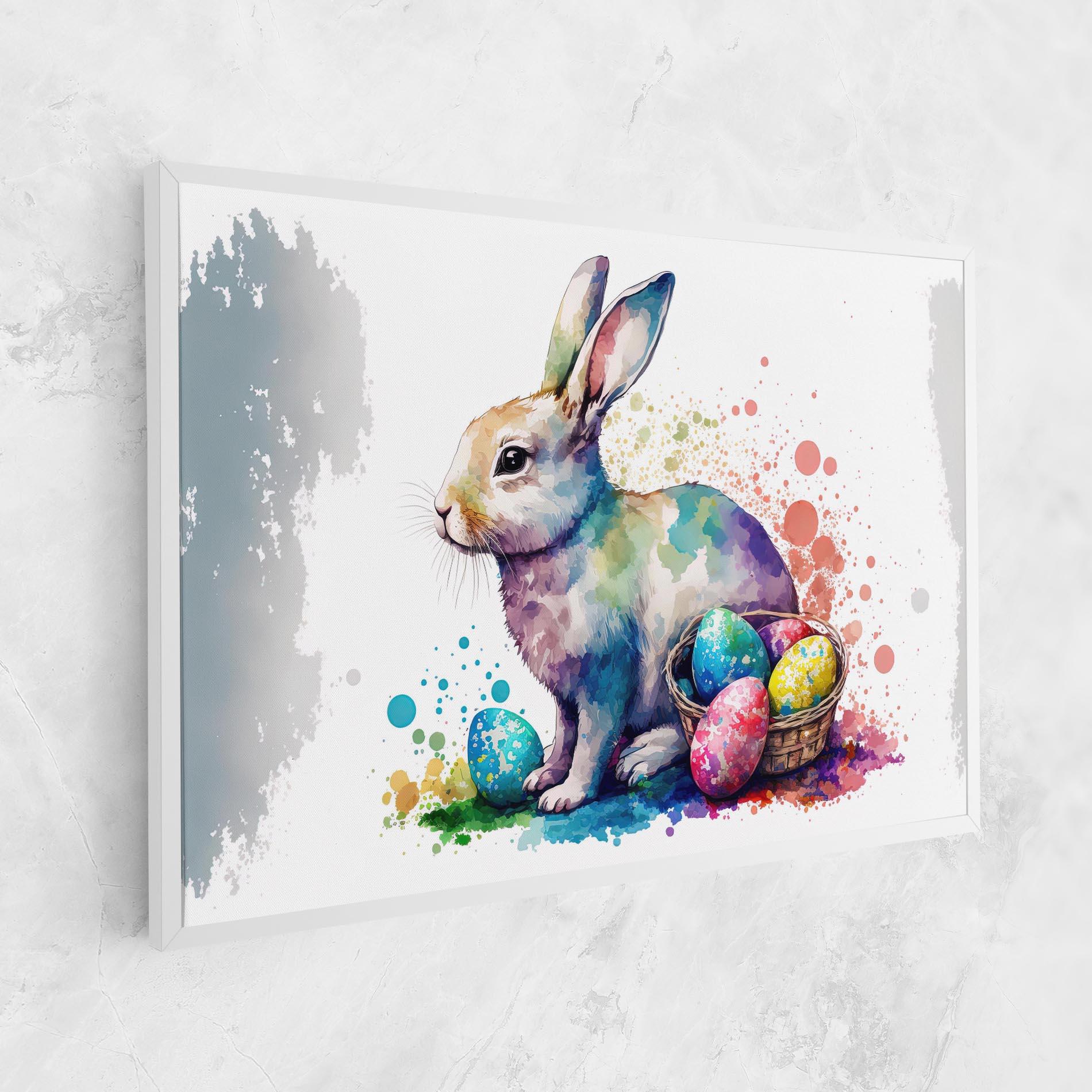 Vászonkép Easter Bunny Watercolor mockup 1