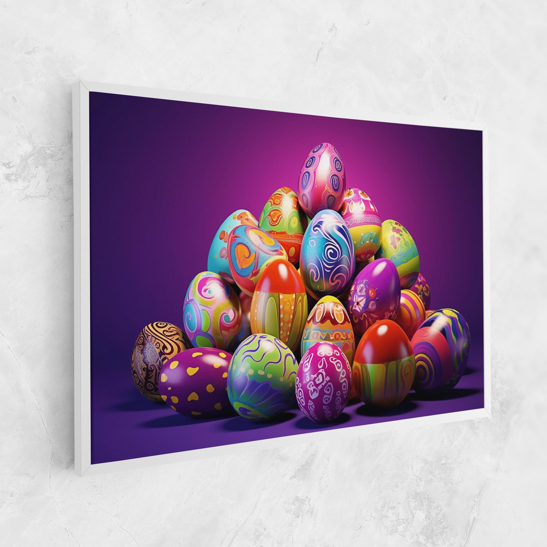 Vászonkép Pile Colorful Eggs mockup 1