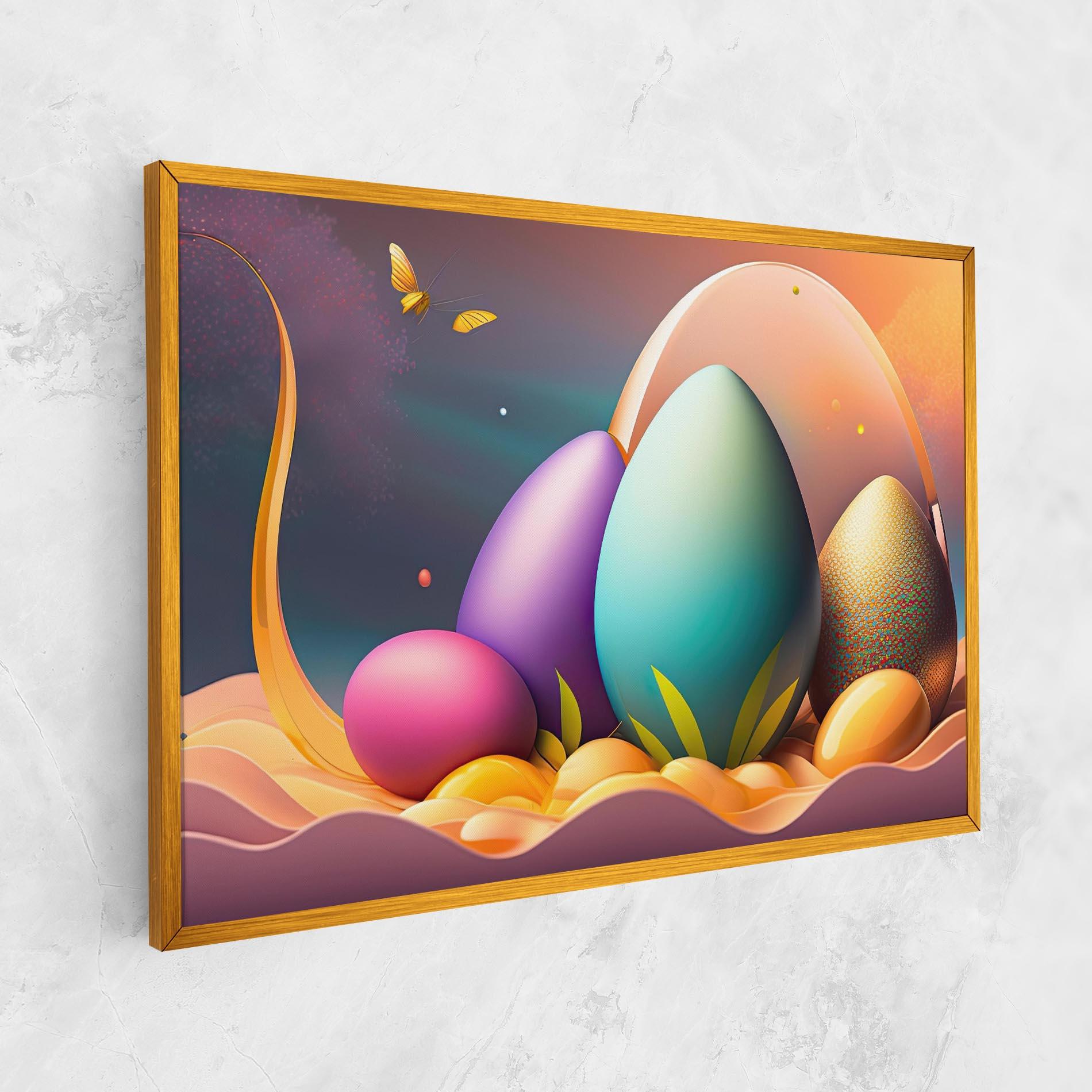 Vászonkép Big Blue Easter Egg mockup 1