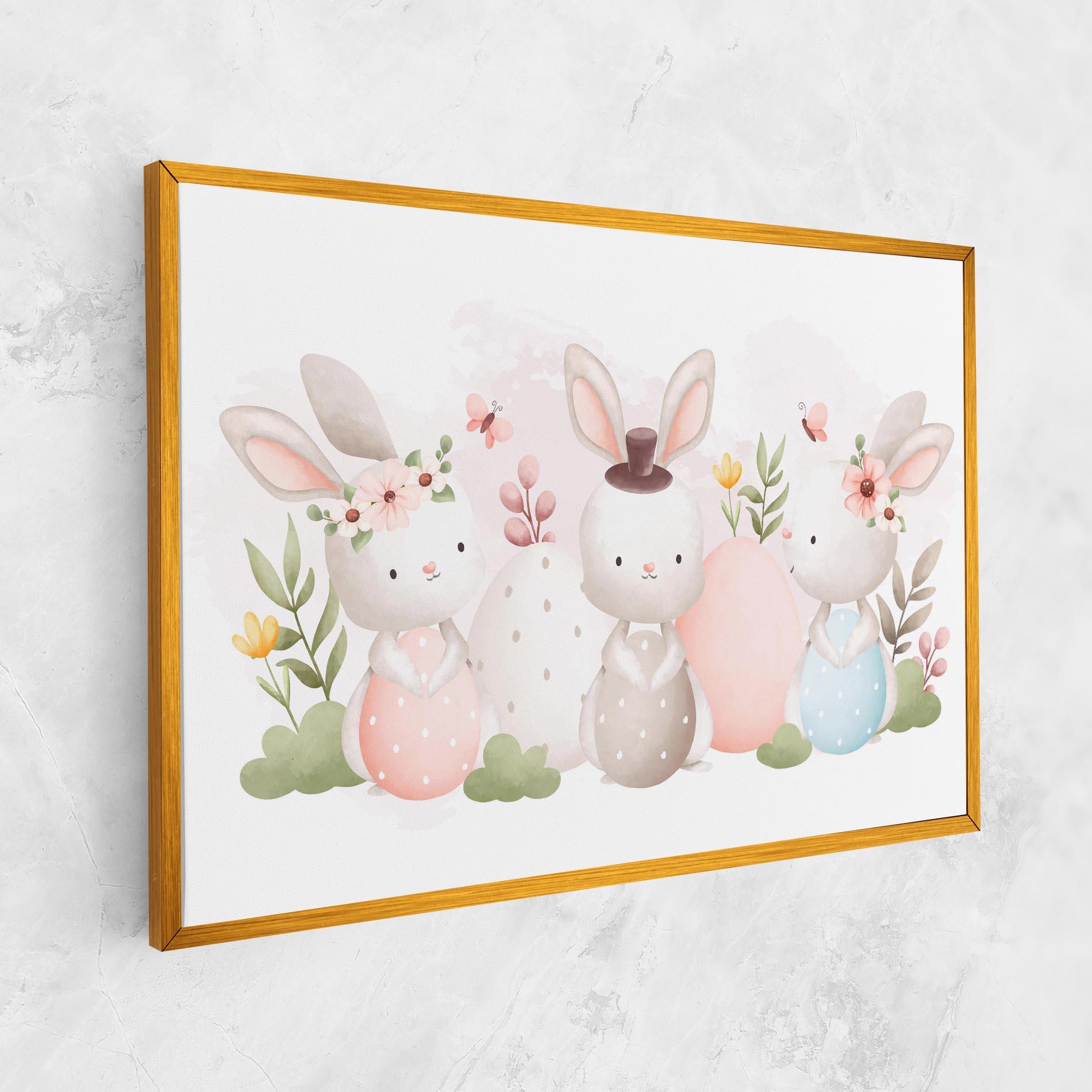 Vászonkép Bunny With Hat mockup 1