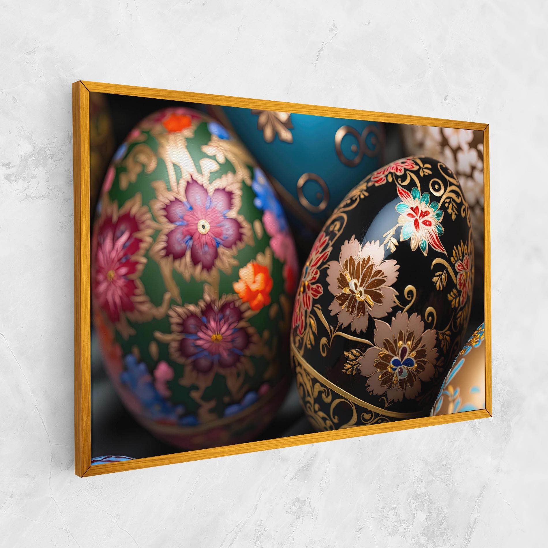 Vászonkép Close Up Painted Eggs mockup 1