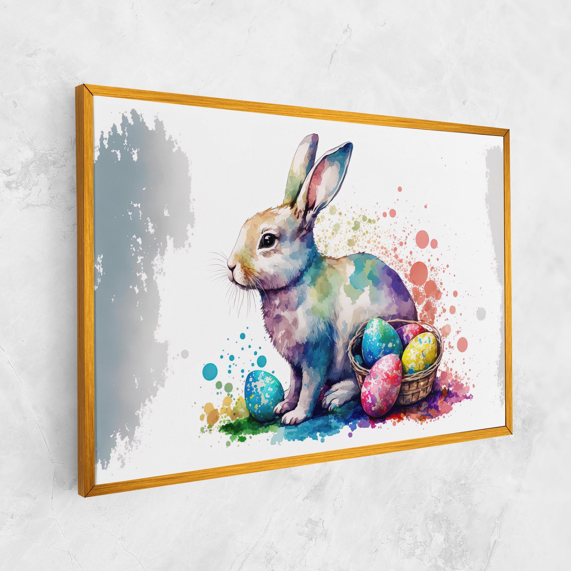 Vászonkép Easter Bunny Watercolor mockup 1
