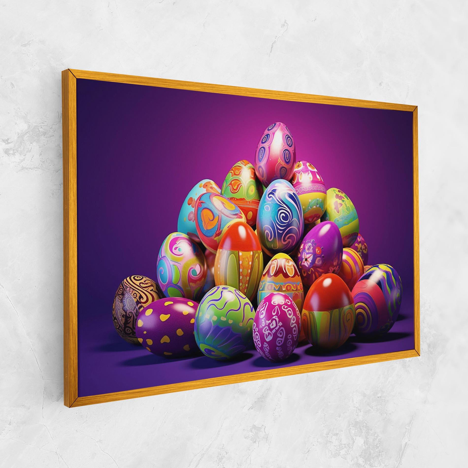 Vászonkép Pile Colorful Eggs mockup 1