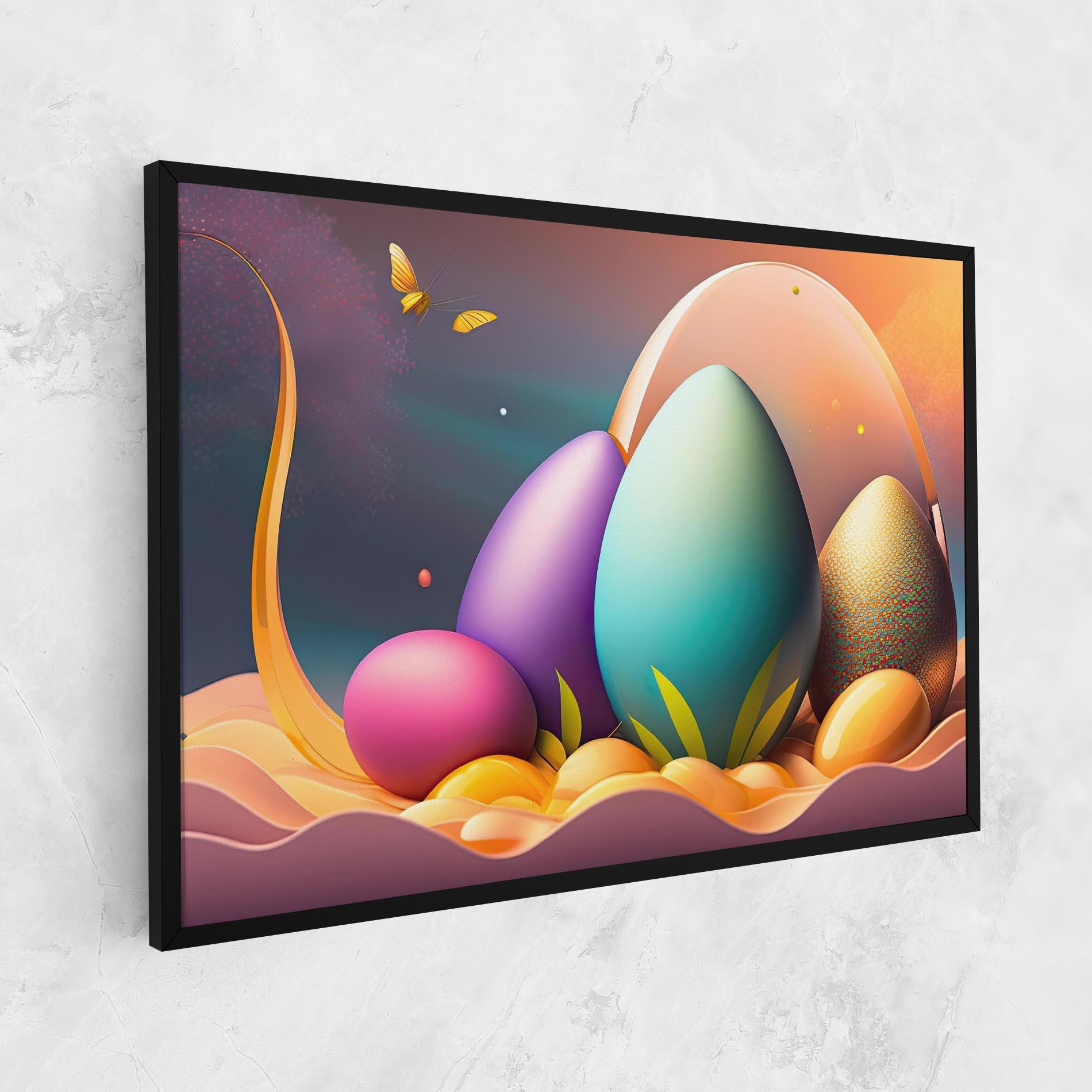 Vászonkép Big Blue Easter Egg mockup 1