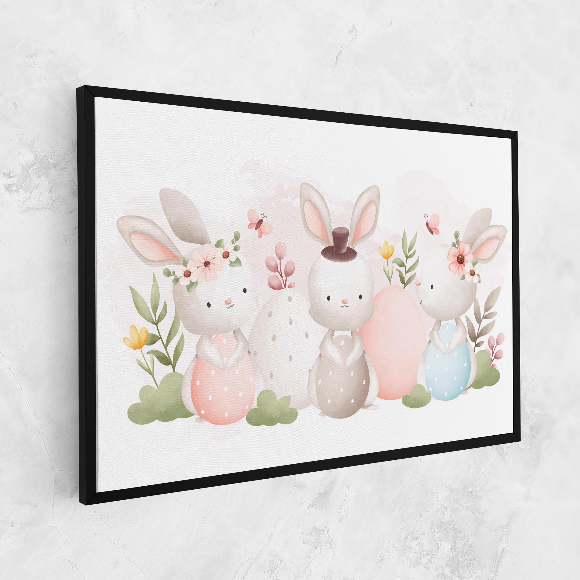 Vászonkép Bunny With Hat mockup 1