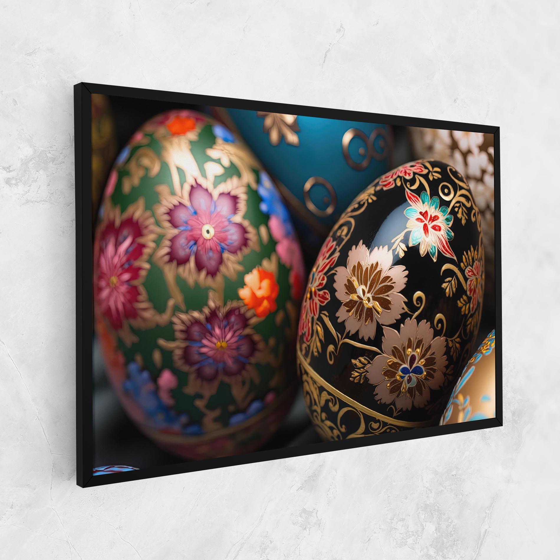 Vászonkép Close Up Painted Eggs mockup 1