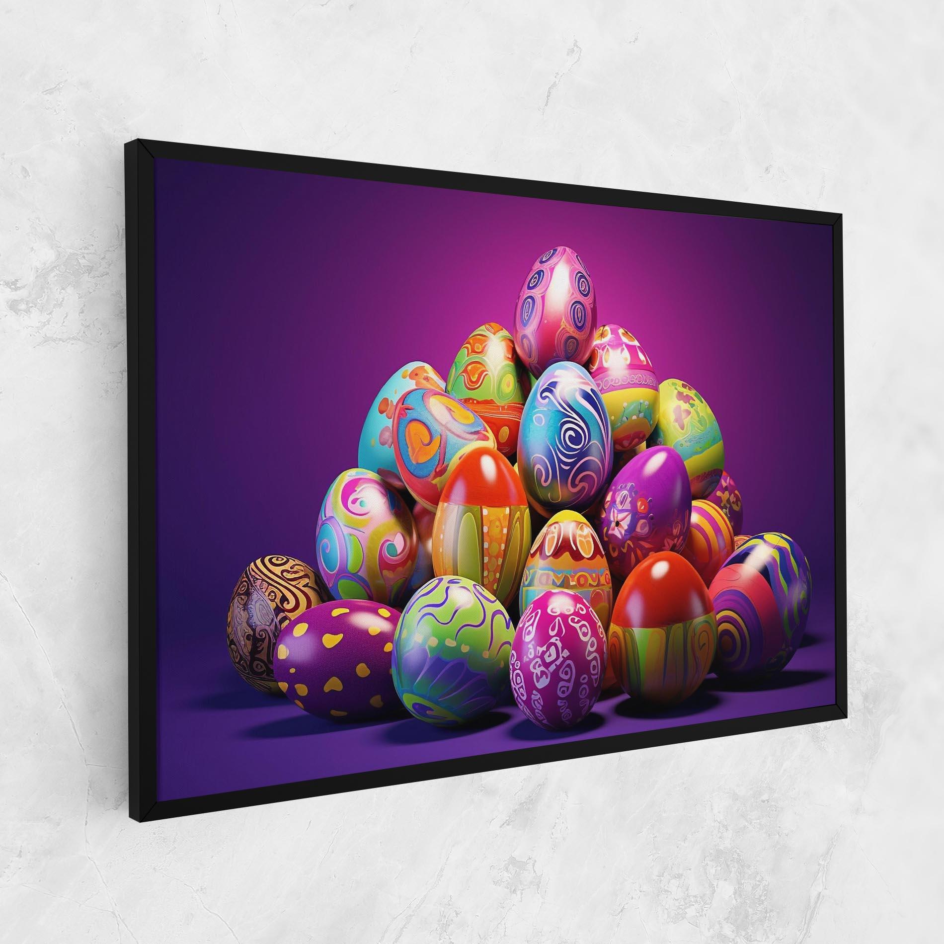 Vászonkép Pile Colorful Eggs mockup 1
