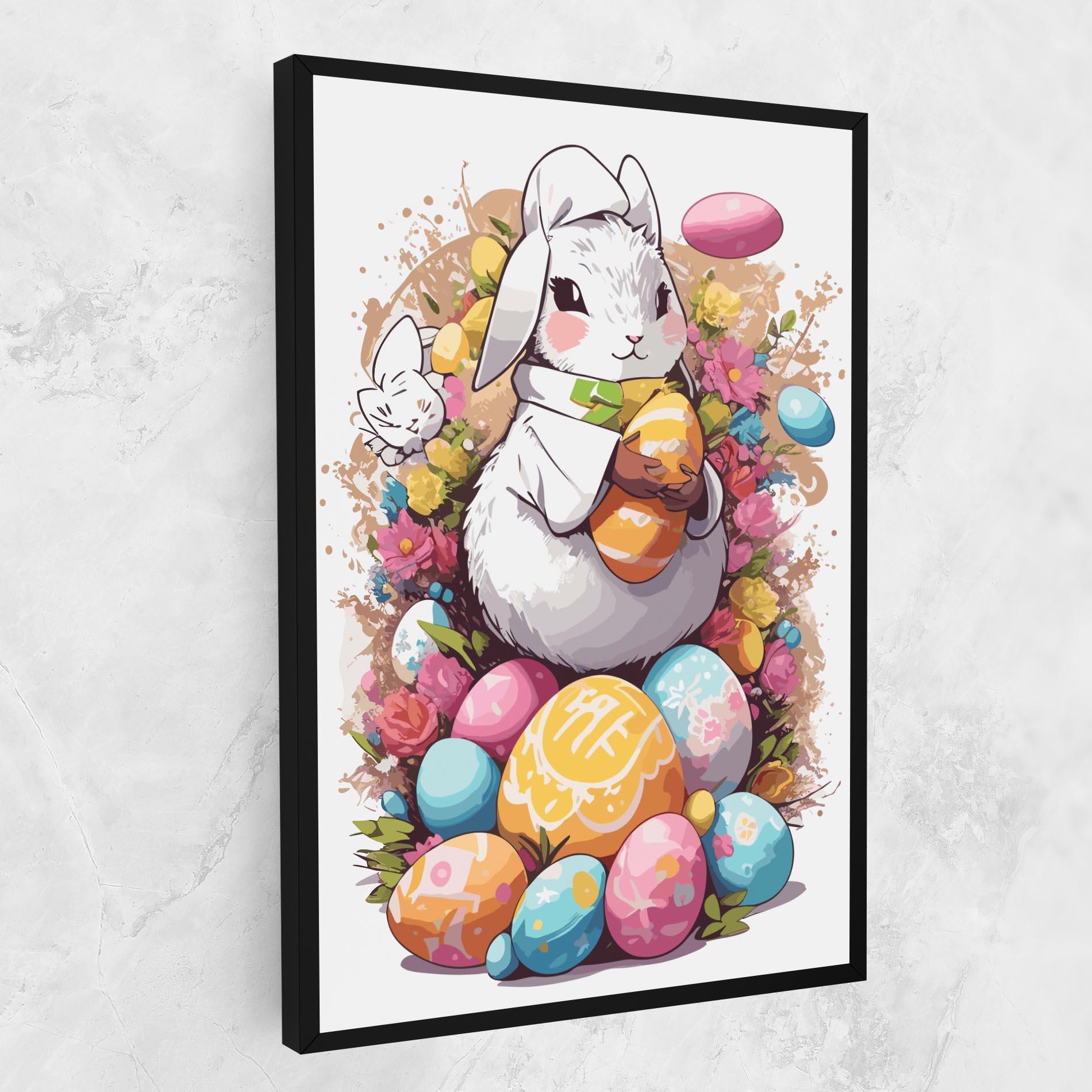 Vászonkép White Easter Bunny mockup 1