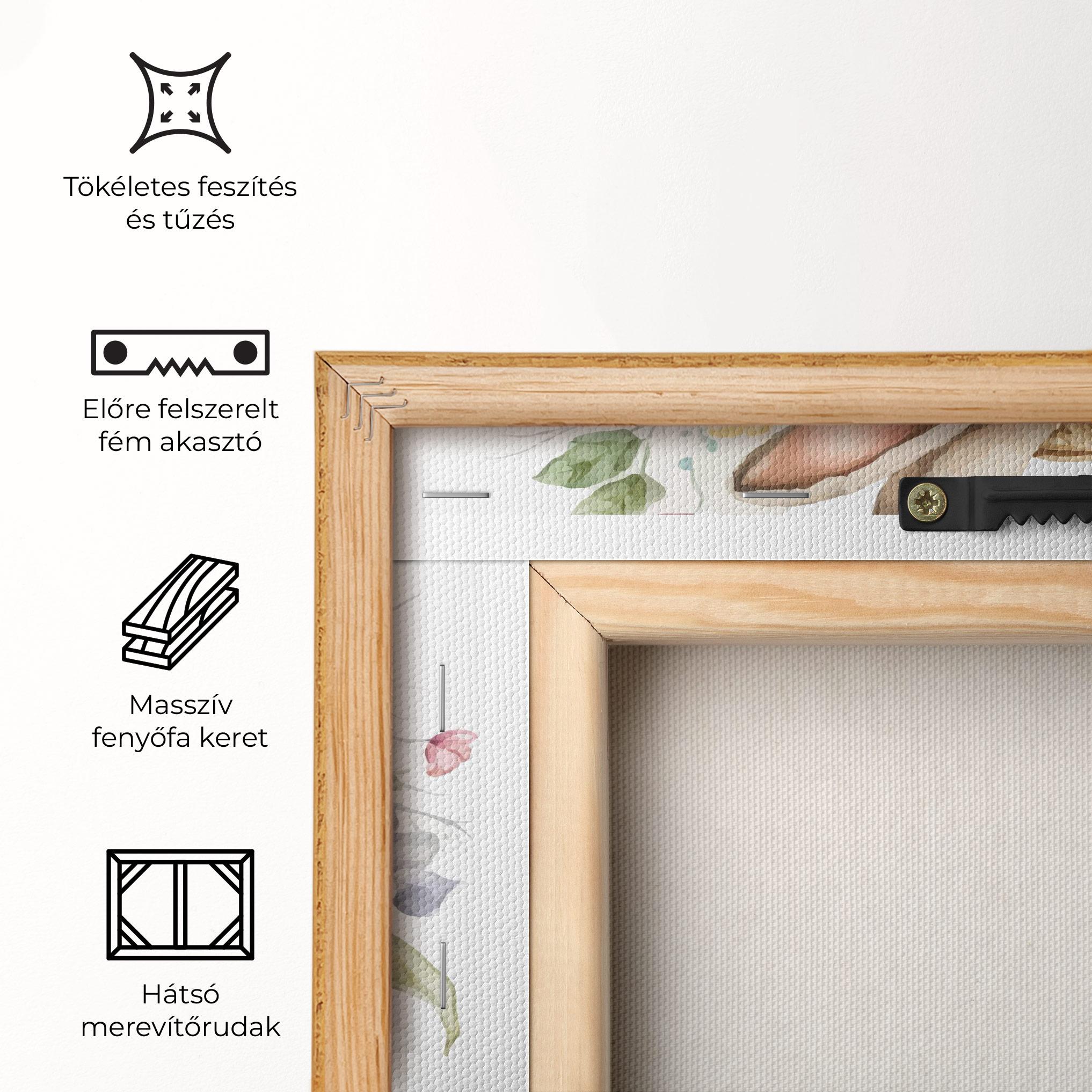 Vászonkép Cute Bunny In Basket mockup 5