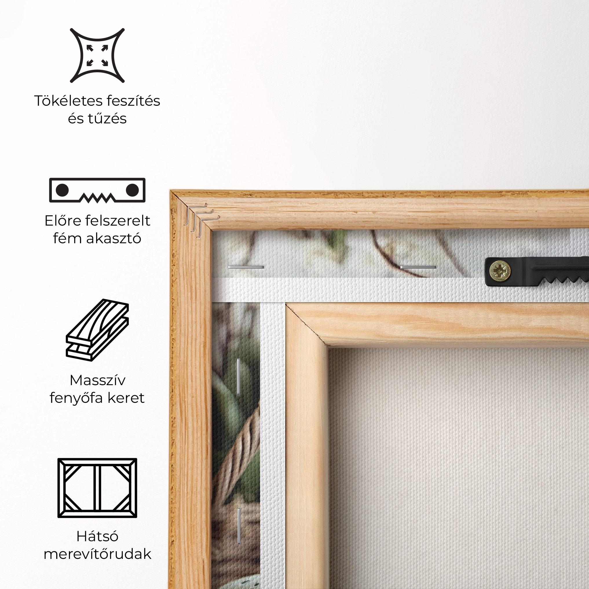 Vászonkép Cute White Easter Eggs mockup 5