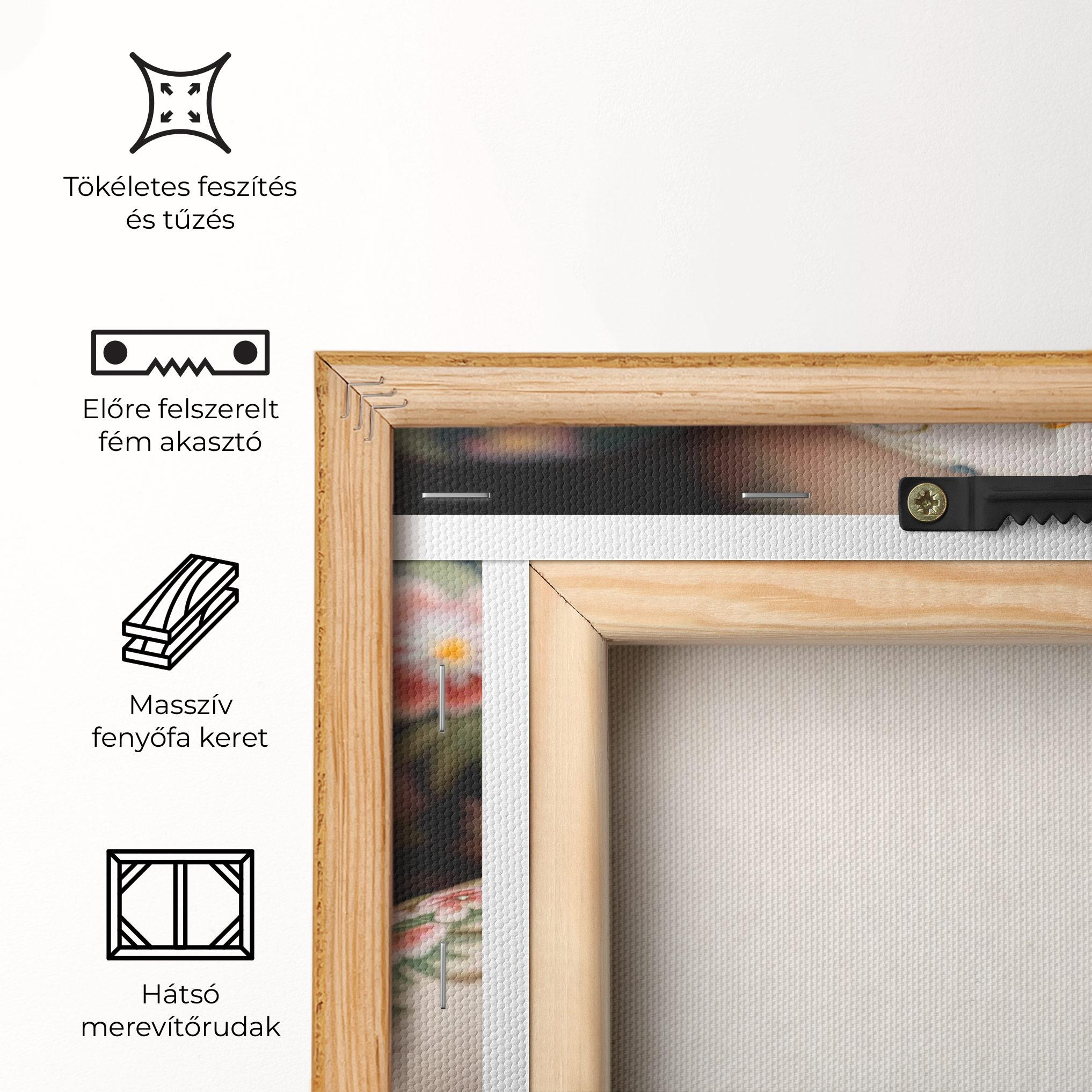 Vászonkép Floral Painted Eggs mockup 5