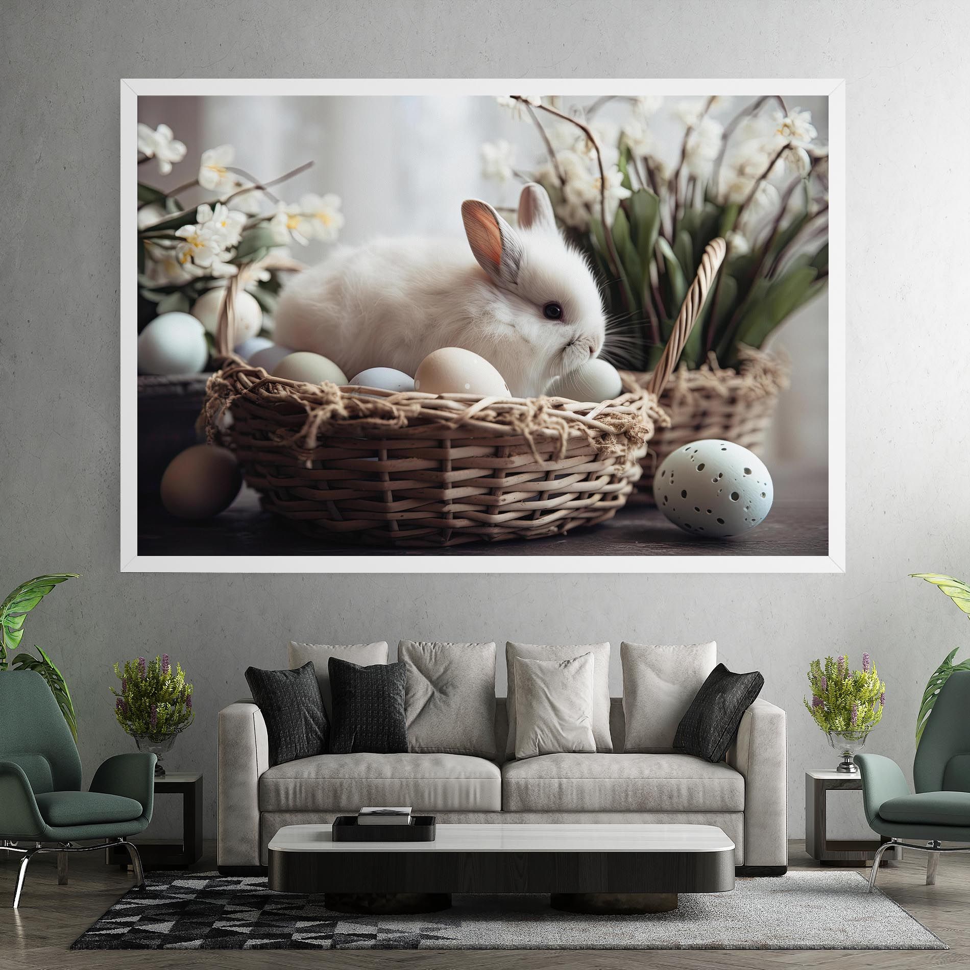 Cute White Easter Eggs mockup 7