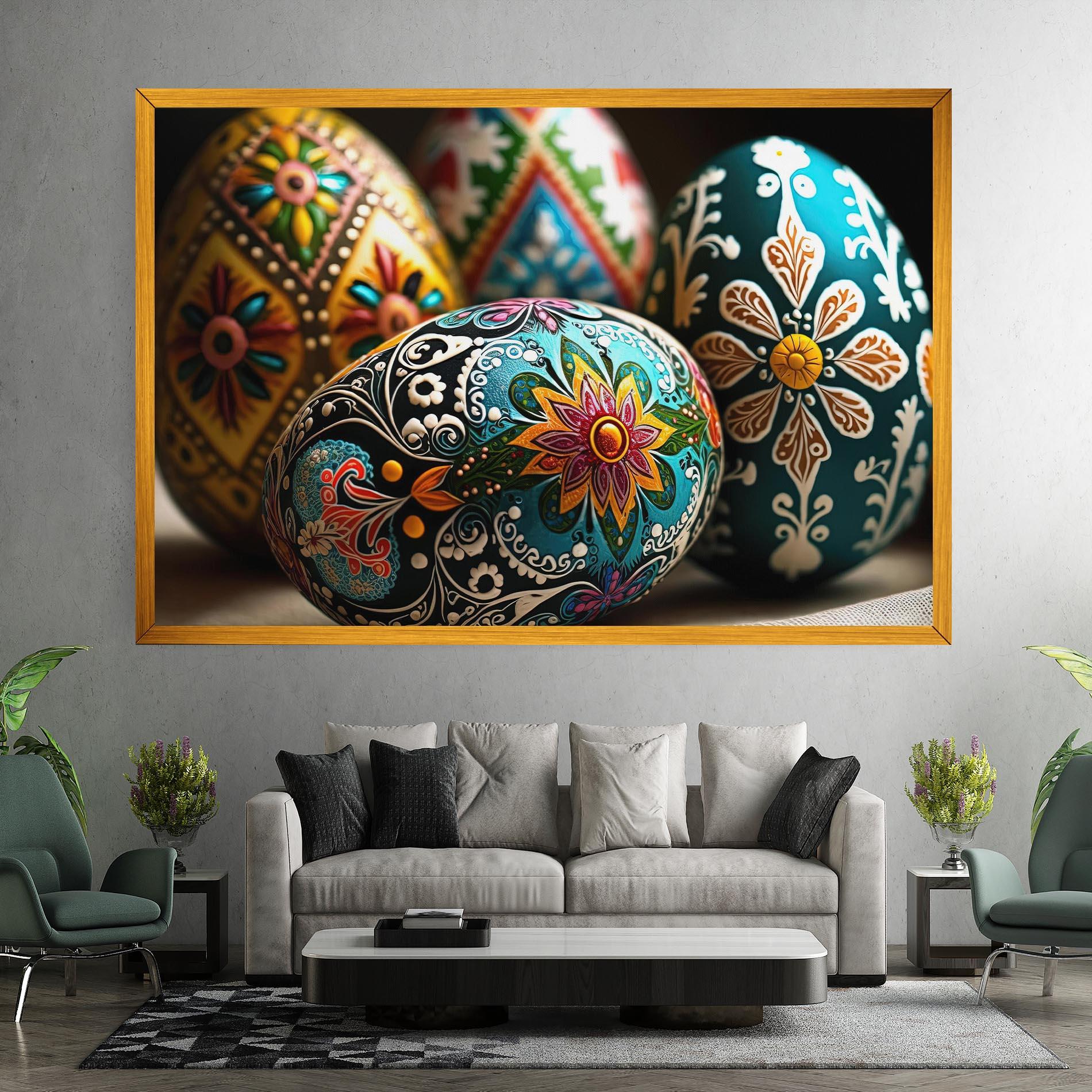 Vászonkép Easter Eggs Ornament mockup 7
