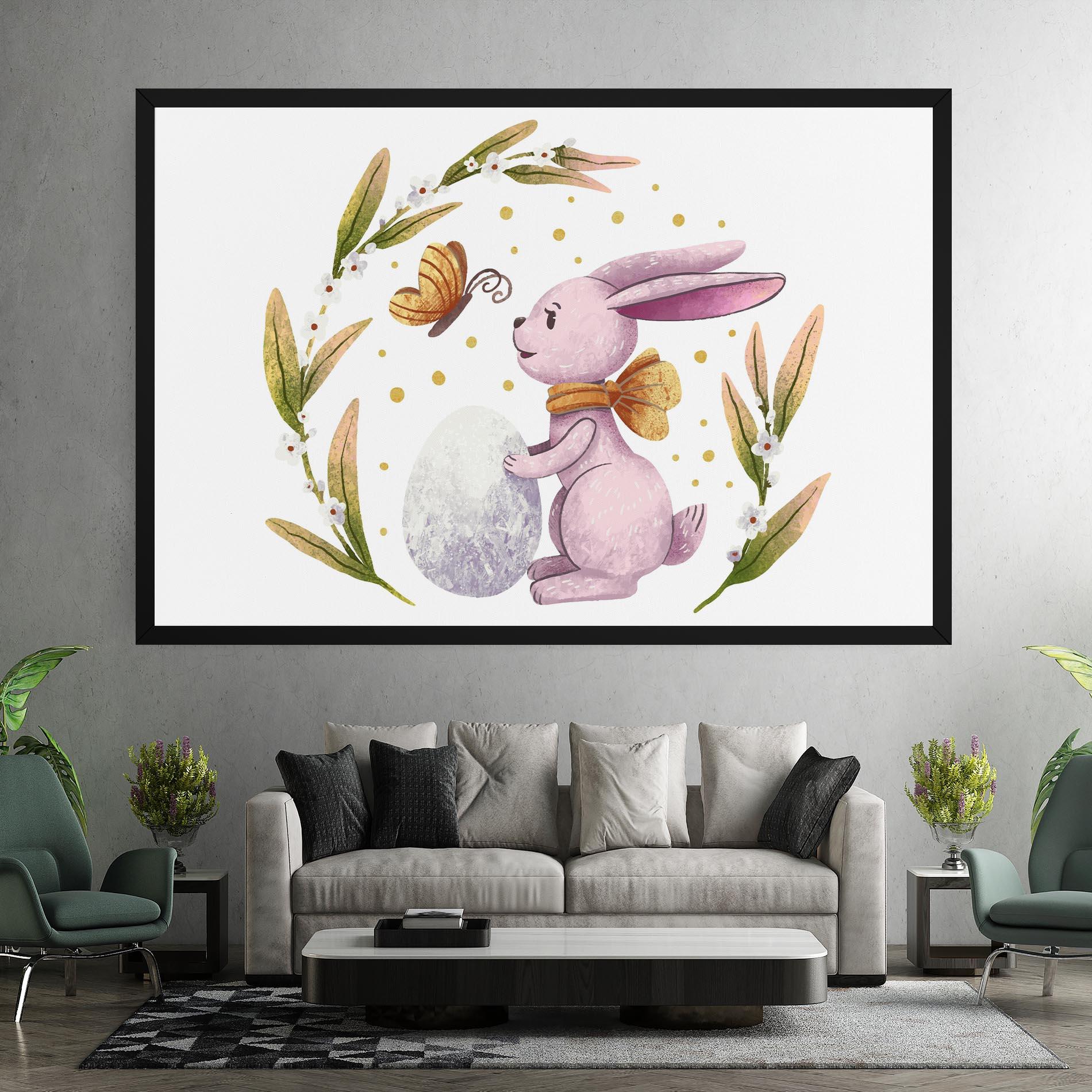 Vászonkép Easter Pink Bunny mockup 7