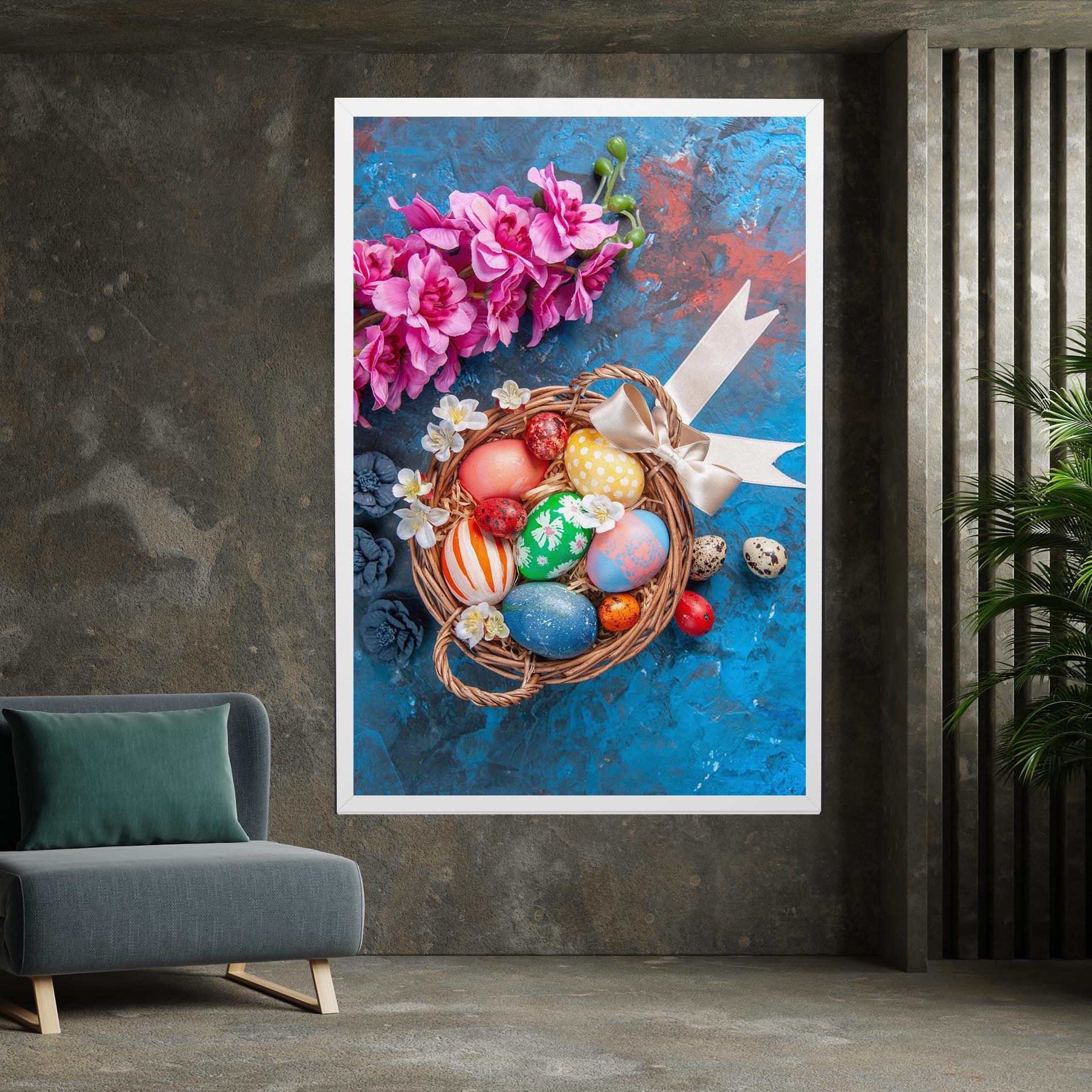 Vászonkép Colored Easter Eggs mockup 7