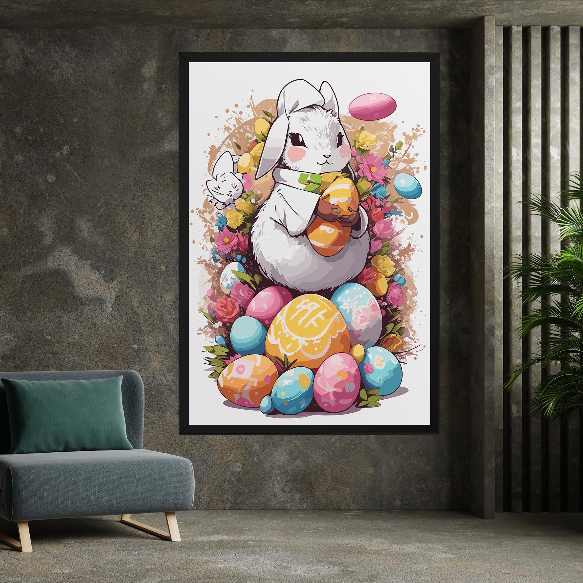 Vászonkép White Easter Bunny mockup 7