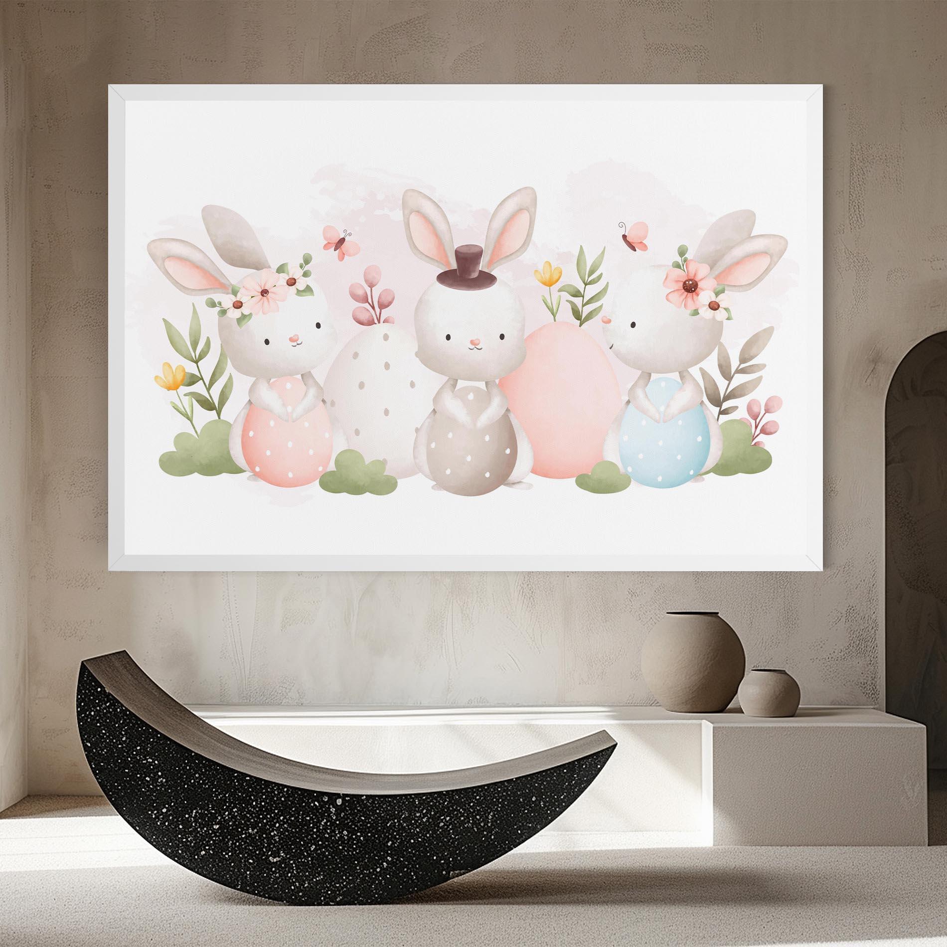Vászonkép Bunny With Hat mockup 8