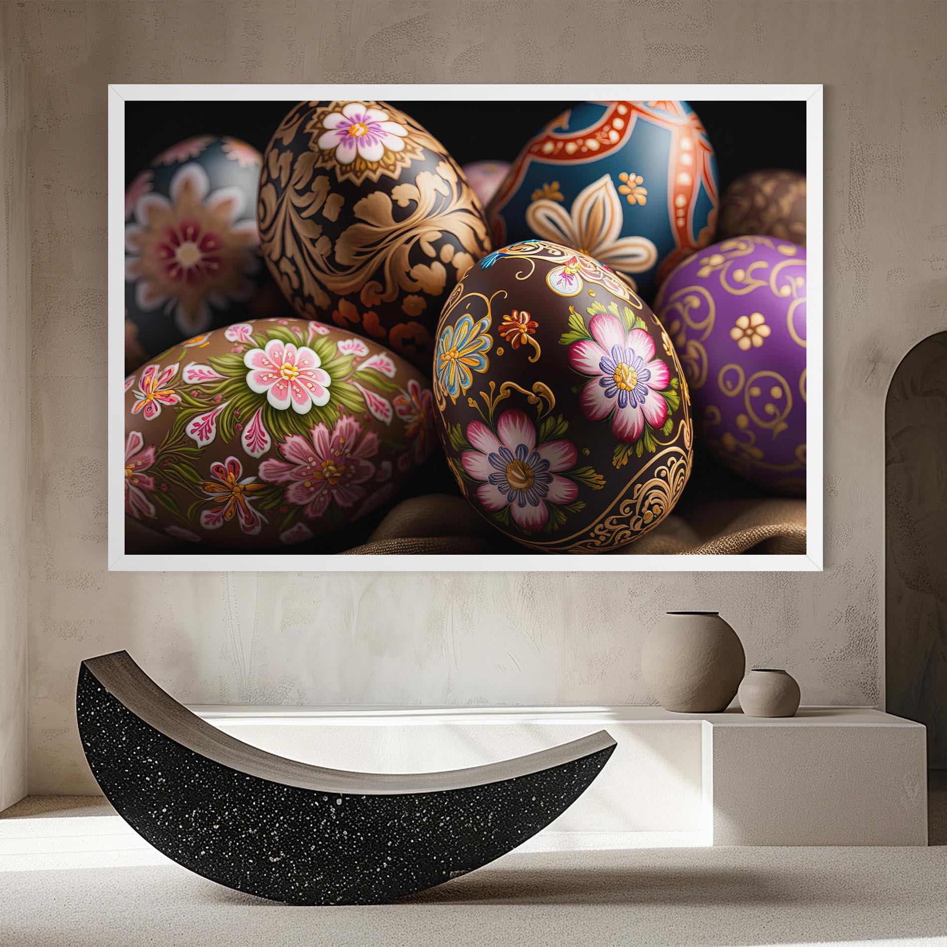 Vászonkép Pretty Painted Eggs mockup 8