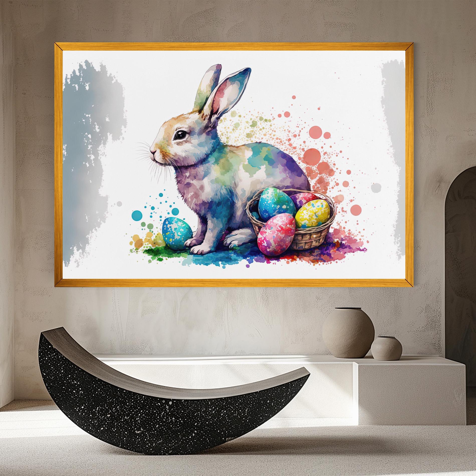 Vászonkép Easter Bunny Watercolor mockup 8
