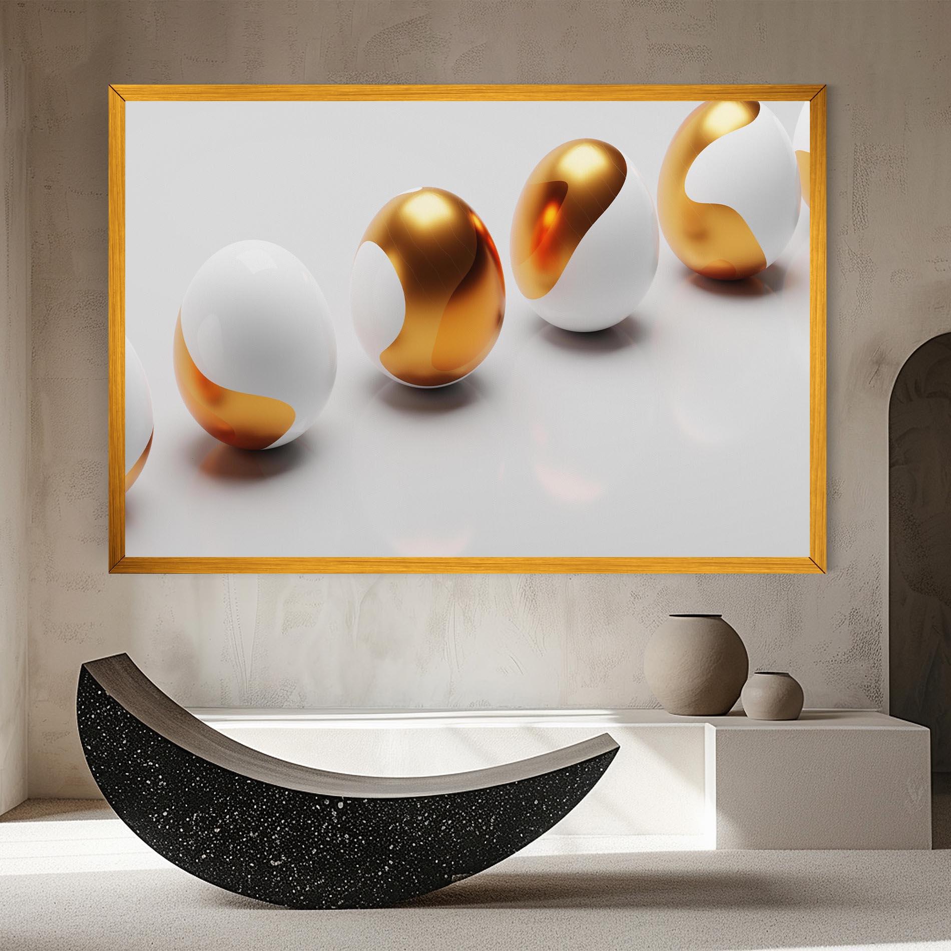 Vászonkép Elegant Easter Eggs mockup 8