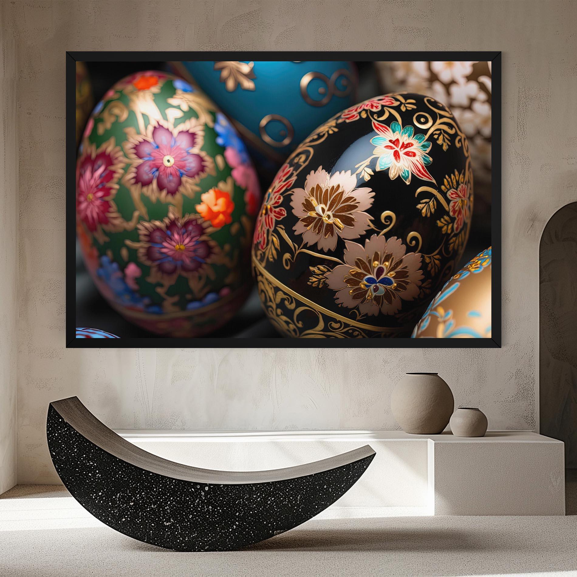 Vászonkép Close Up Painted Eggs mockup 8