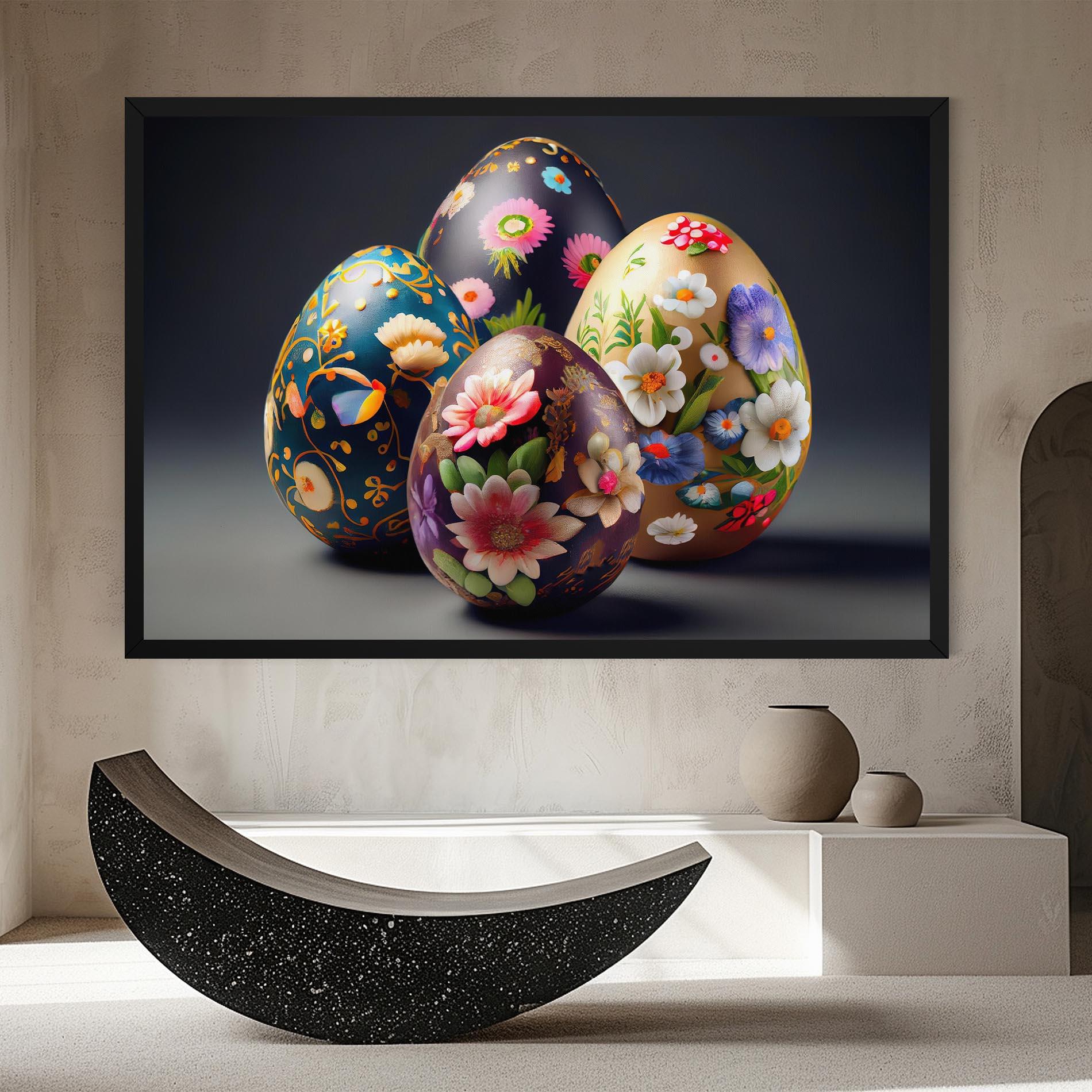 Vászonkép Easter Egs Flowers mockup 8