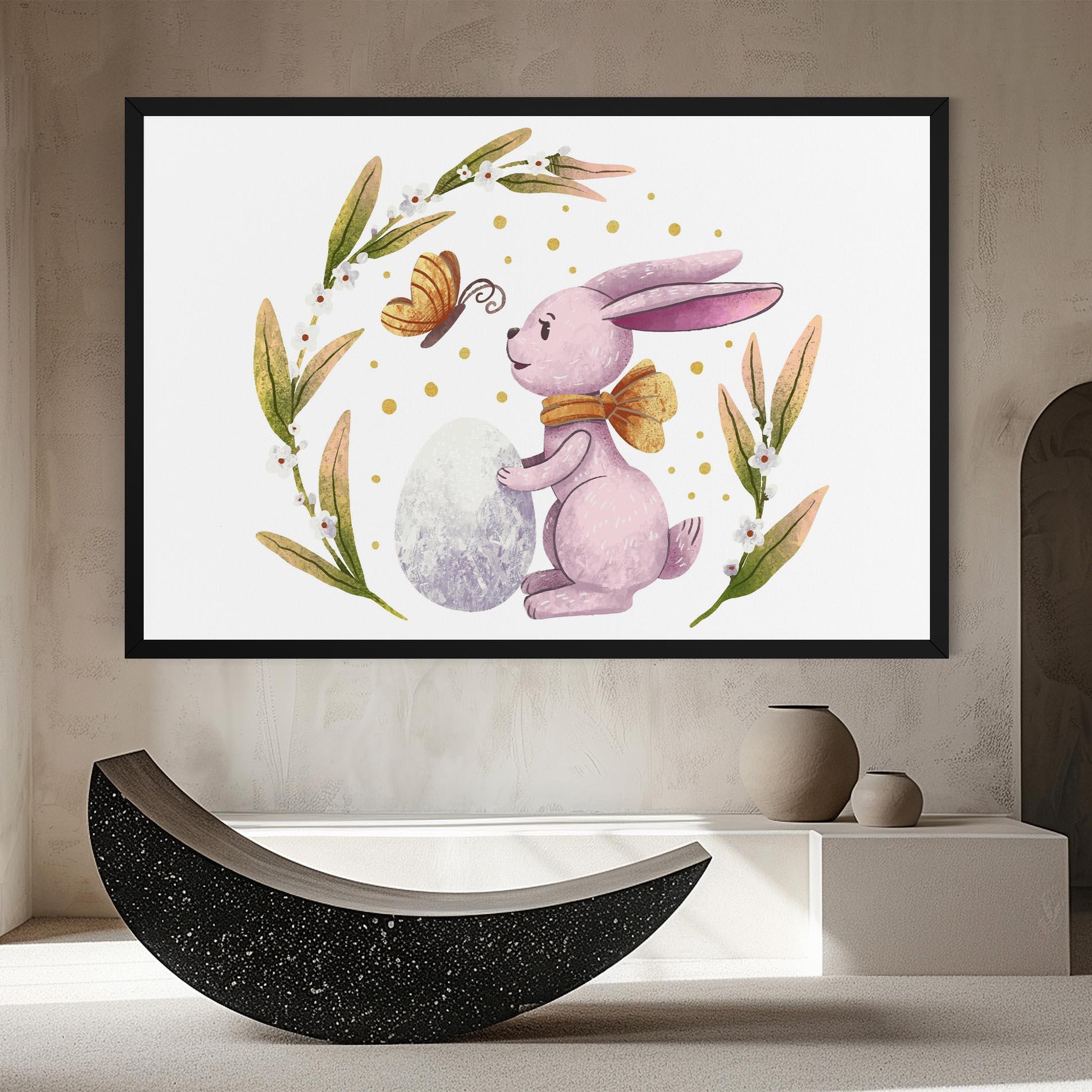 Vászonkép Easter Pink Bunny mockup 8