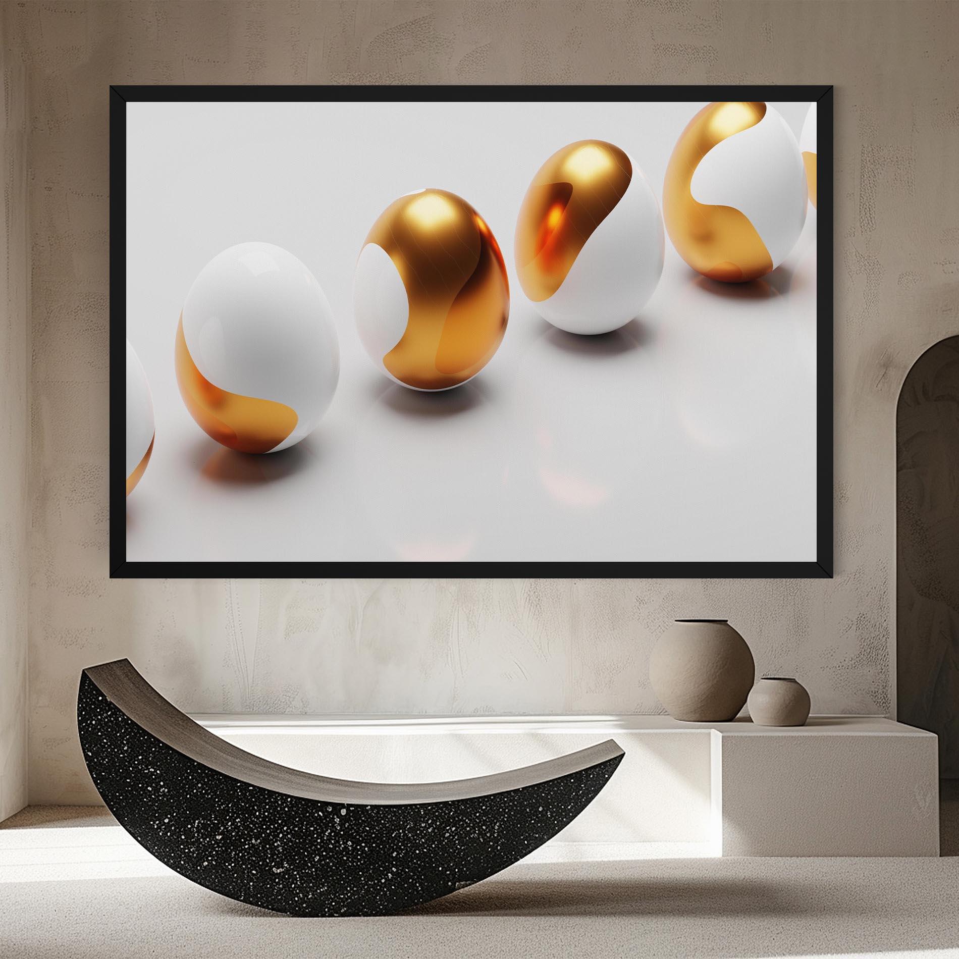 Vászonkép Elegant Easter Eggs mockup 8