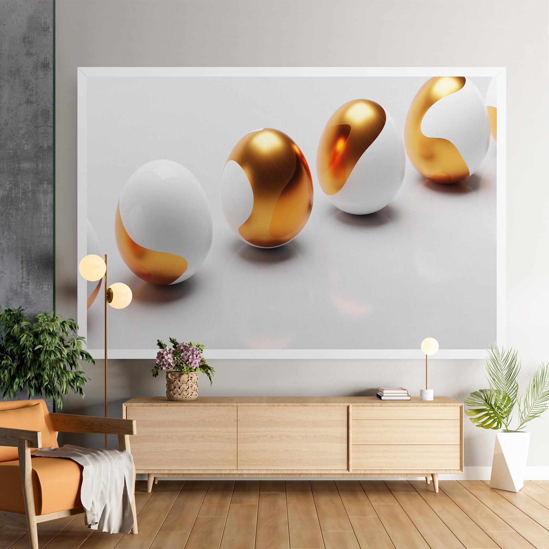 Vászonkép Elegant Easter Eggs mockup 9