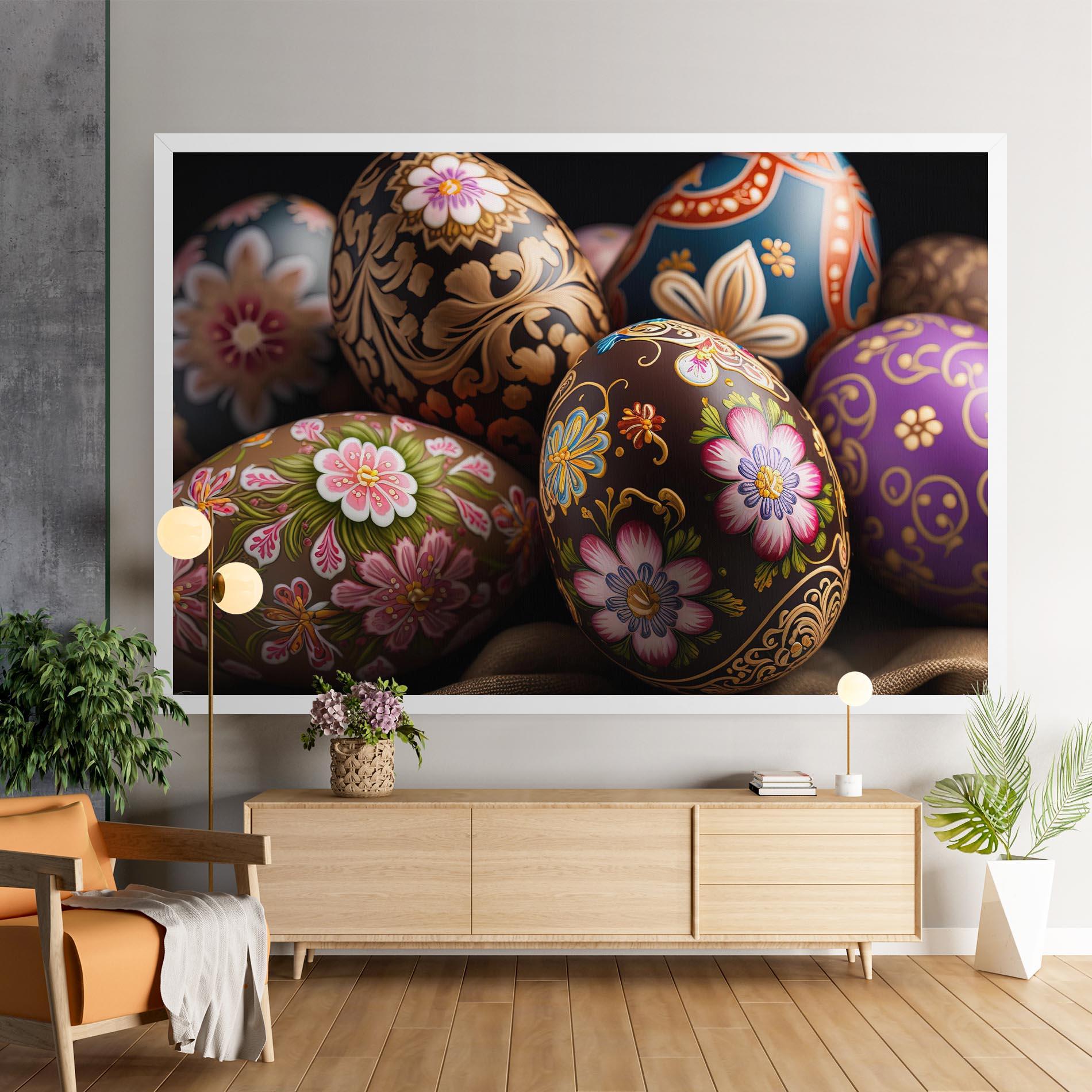 Vászonkép Pretty Painted Eggs mockup 9