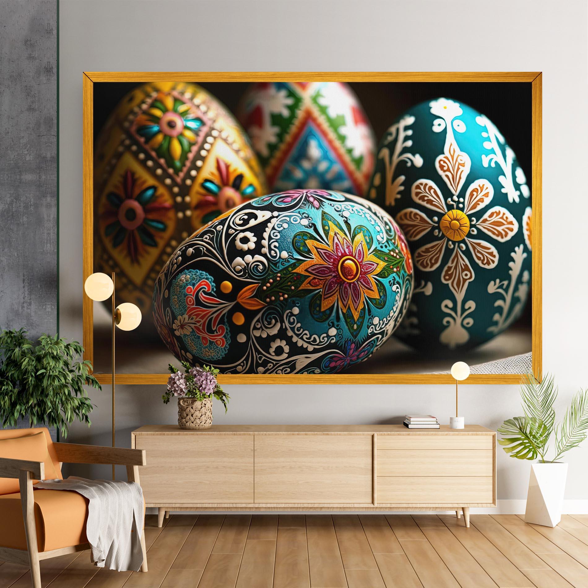 Vászonkép Easter Eggs Ornament mockup 9