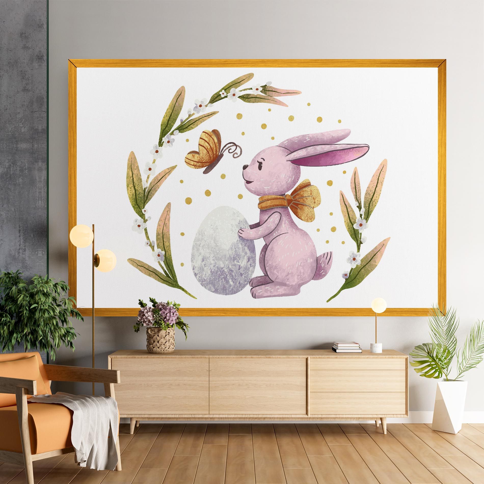 Easter Pink Bunny mockup 9