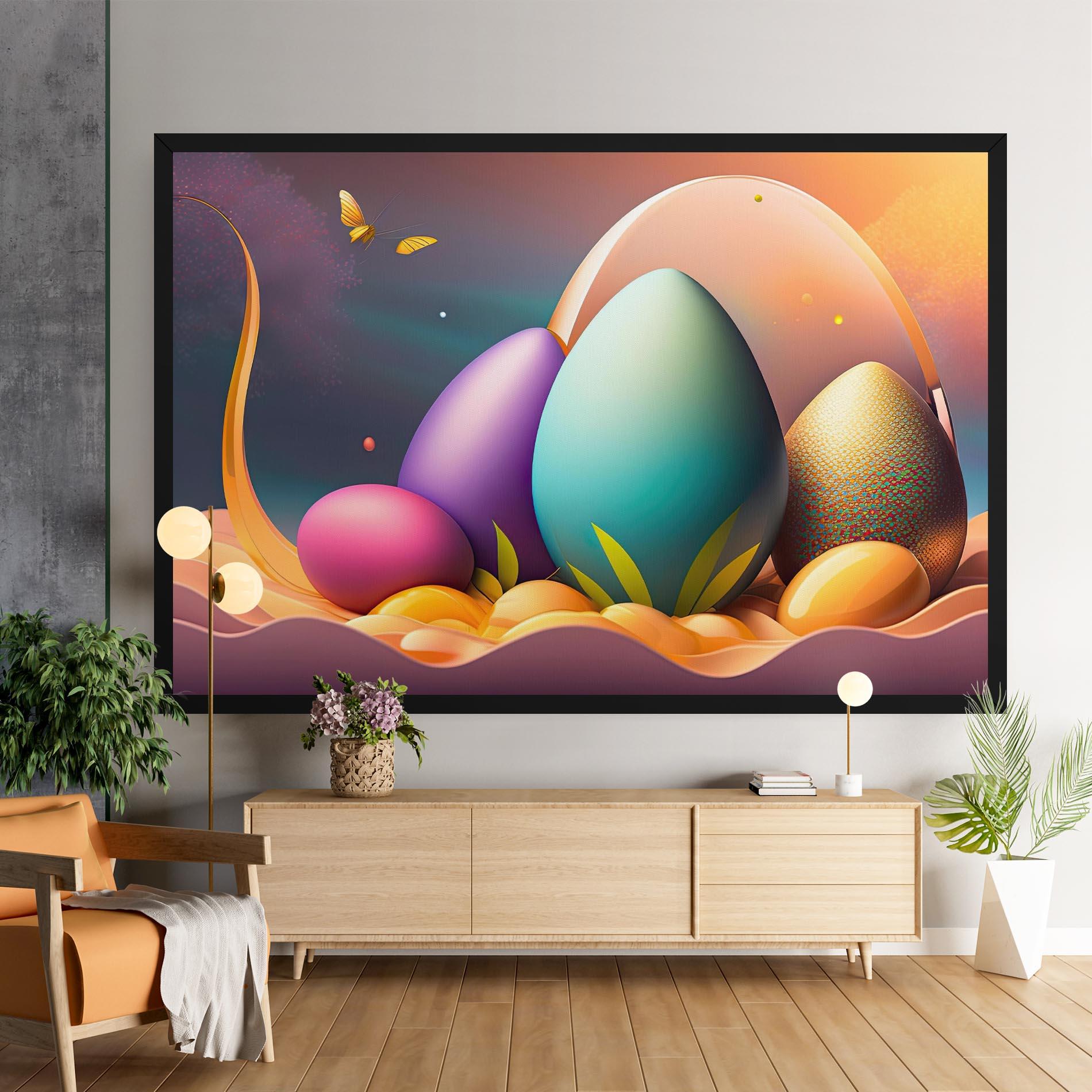 Vászonkép Big Blue Easter Egg mockup 9