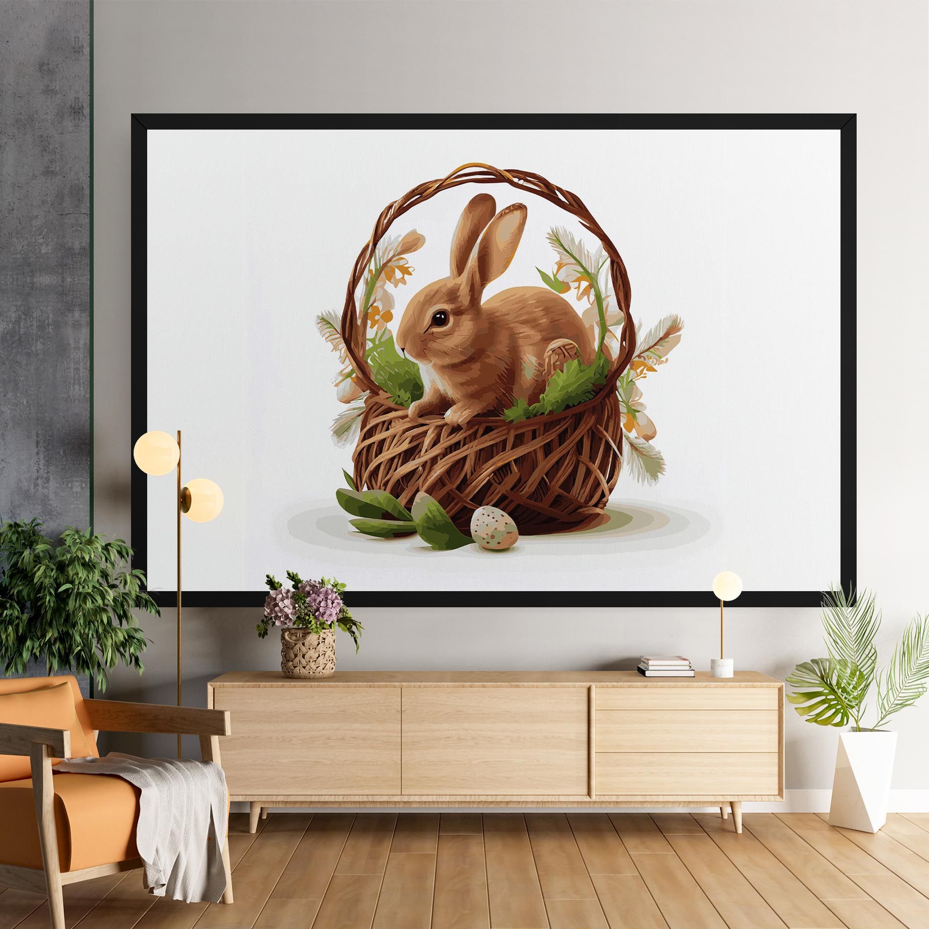 Bunny In Basket mockup 9
