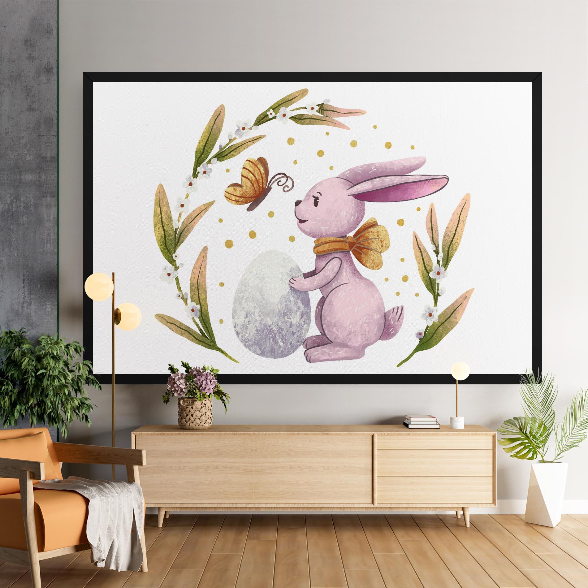 Vászonkép Easter Pink Bunny mockup 9