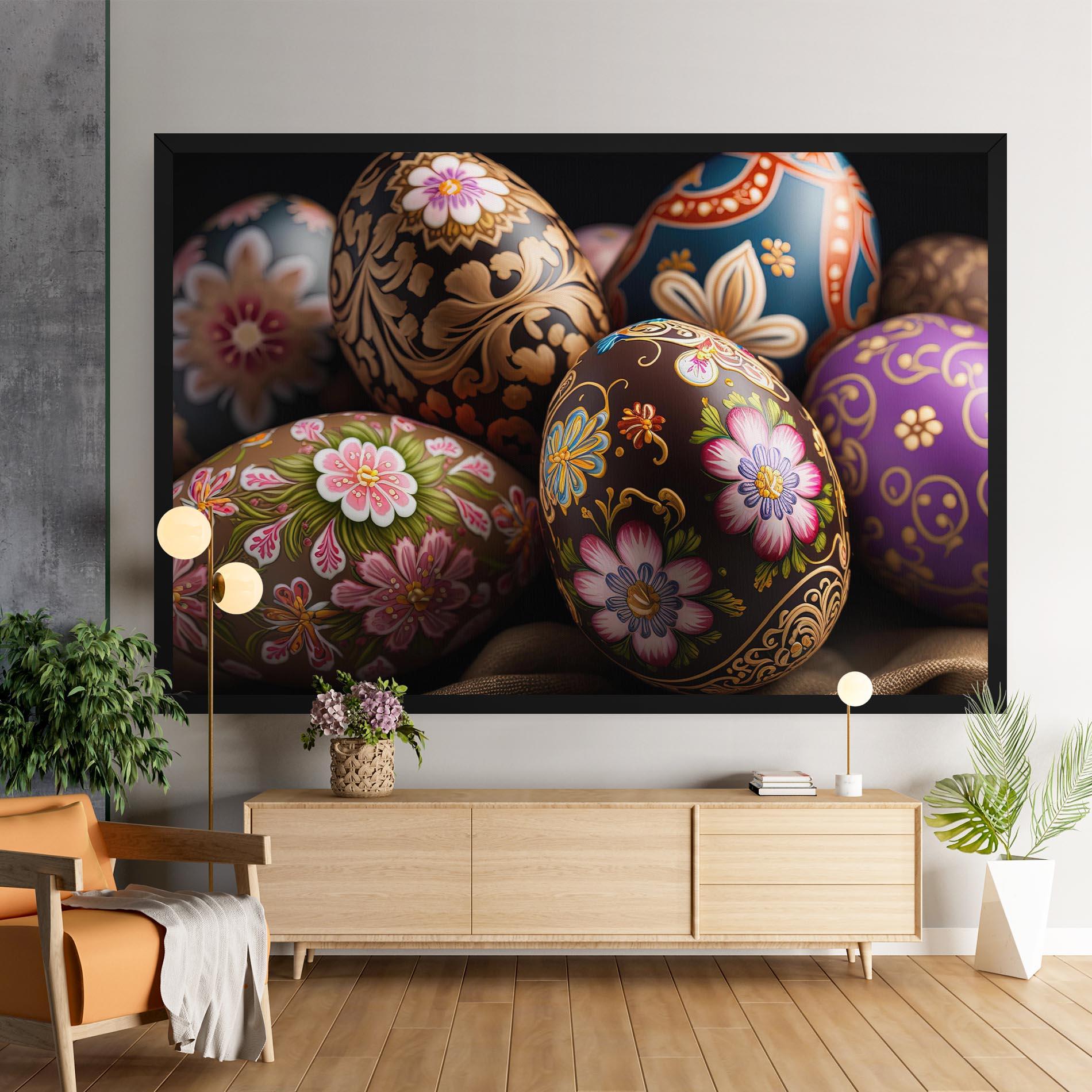 Vászonkép Pretty Painted Eggs mockup 9